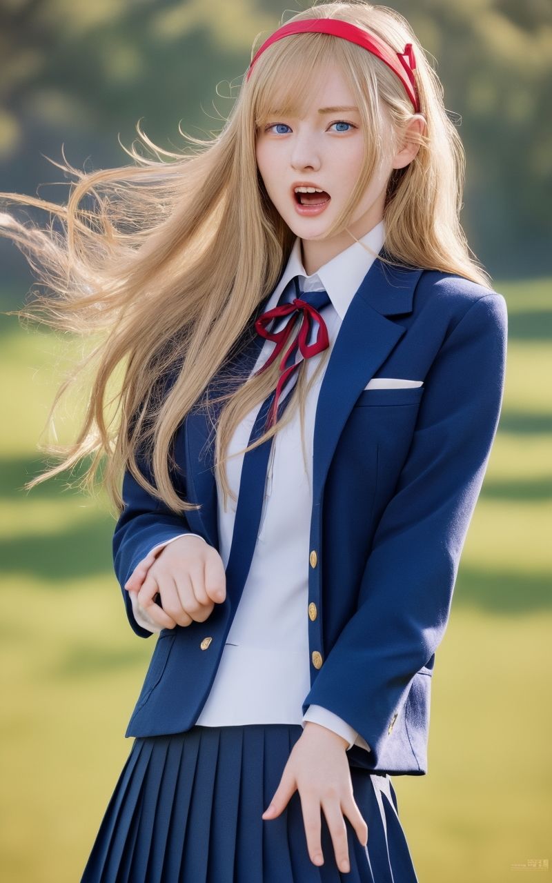 AI美女写真集┃制服のあわてる乙女 画像8