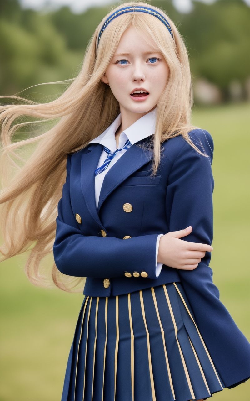 AI美女写真集┃制服のあわてる乙女 画像9