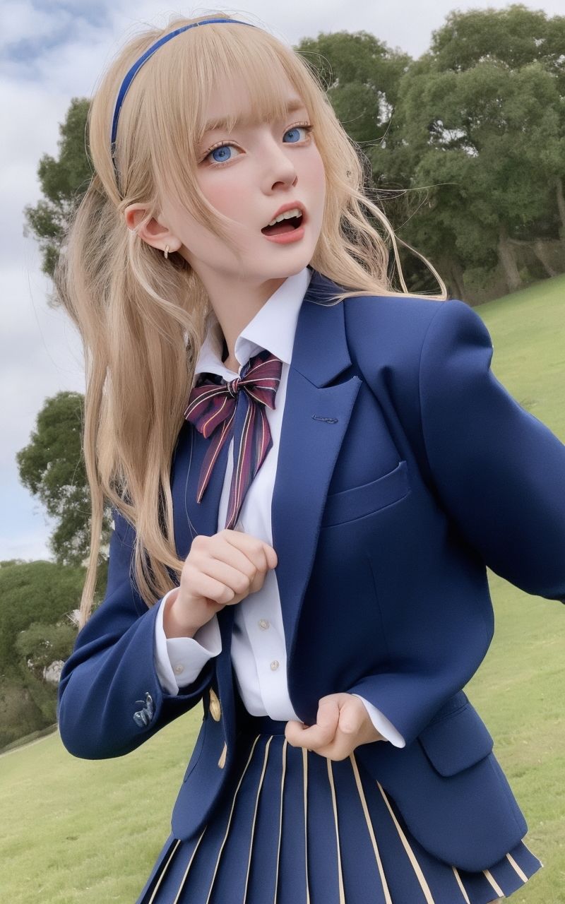 AI美女写真集┃制服のあわてる乙女 画像10