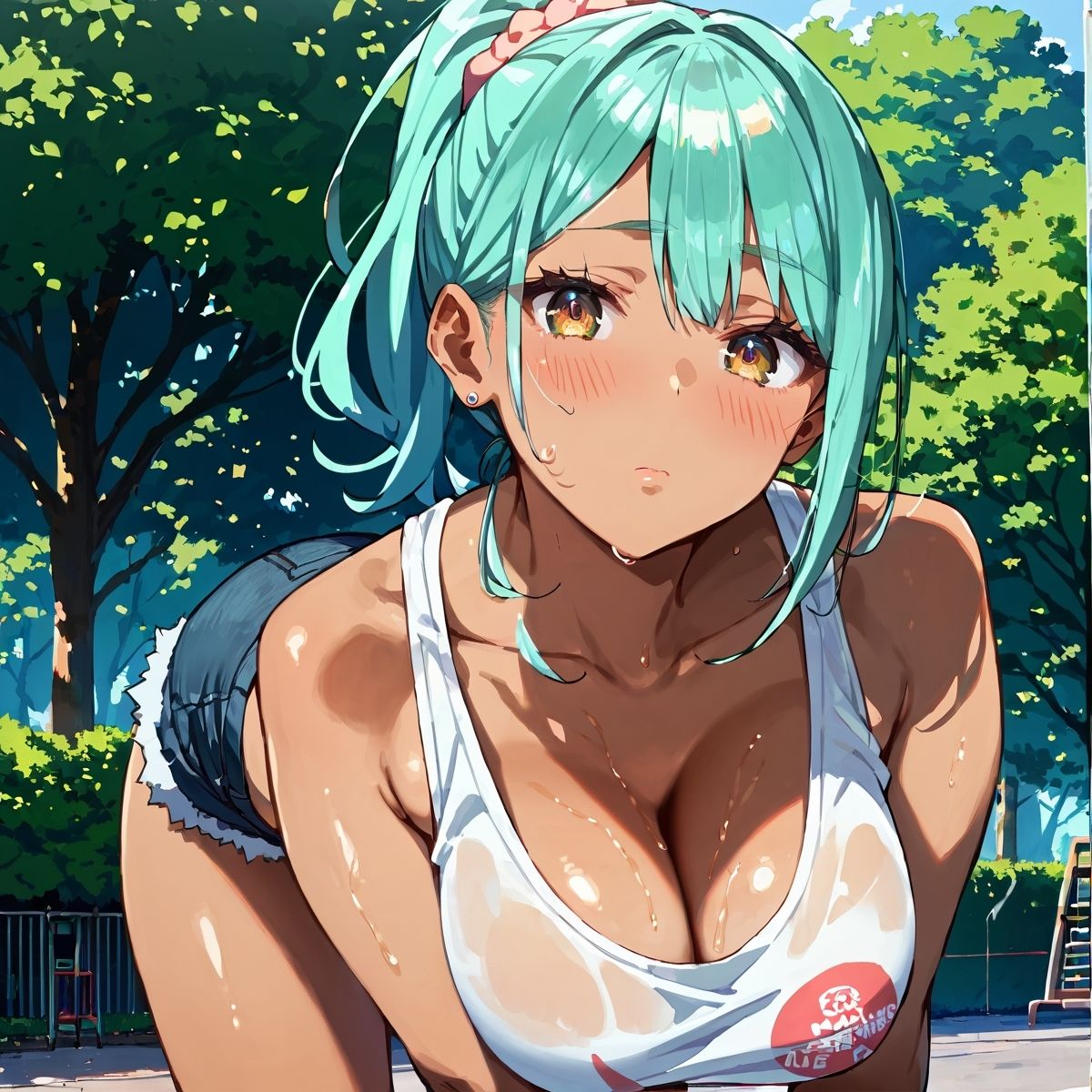 サンプル画像6:真夏の黒ギャル×タンクトップ中出し！【厳選画像387枚収録】Vol.6(東京ギャル界隈) [d_593146]