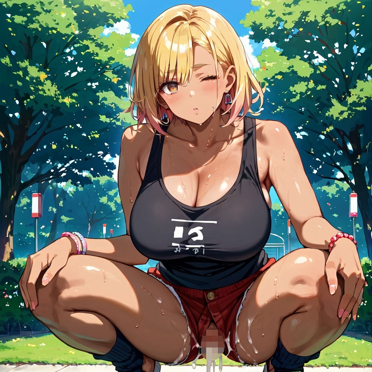真夏の黒ギャル×タンクトップ中出し!【厳選画像387枚収録】Vol.6 画像9