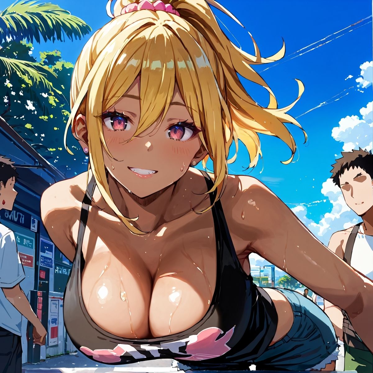 サンプル画像1:真夏の黒ギャル×タンクトップ中出し！【厳選画像389枚収録】Vol.7(東京ギャル界隈) [d_593164]