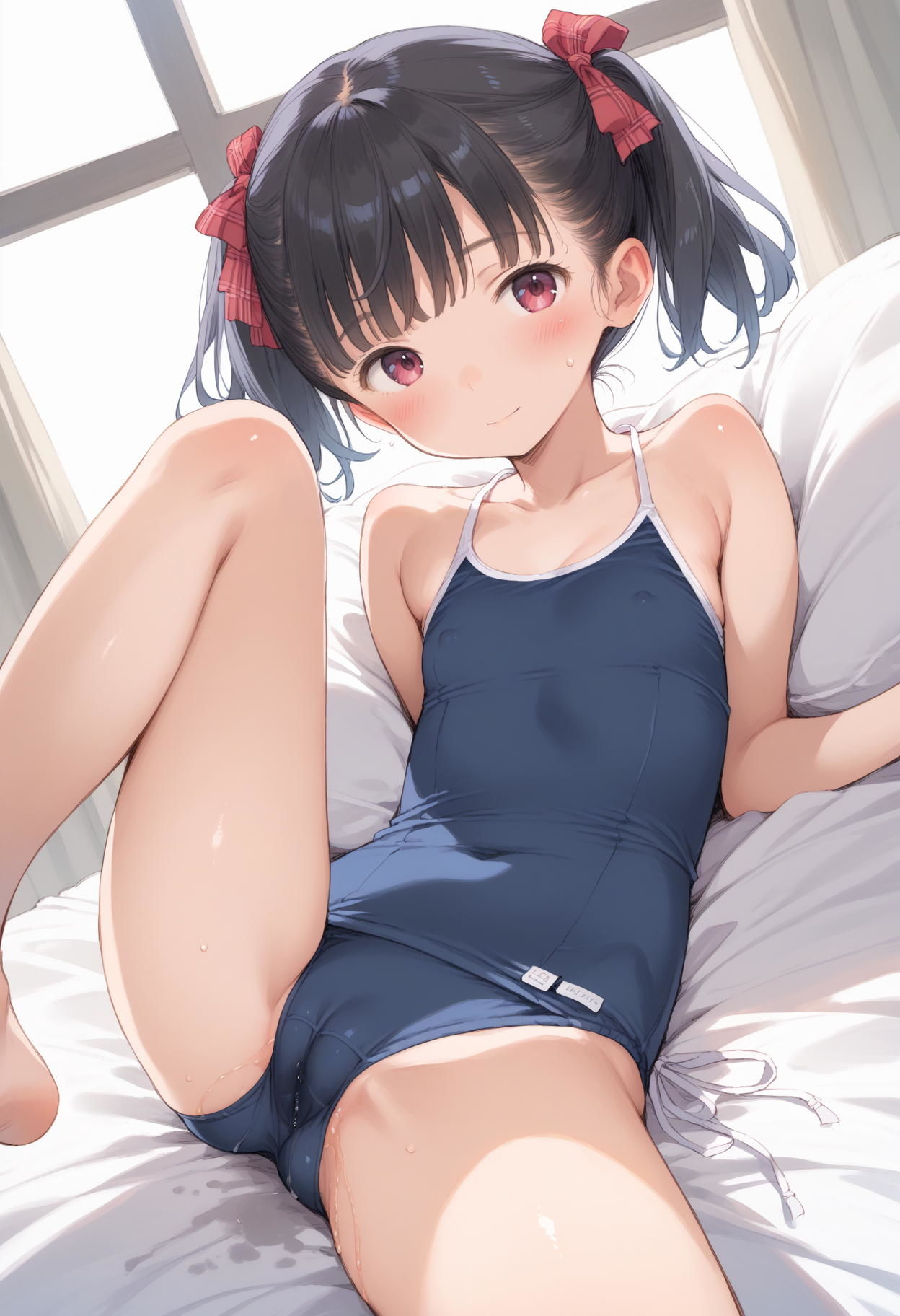 サンプル画像2:【可愛い妹のスク水撮影会】なんか濡れてきちゃった(AI_Shiteru) [d_593245]