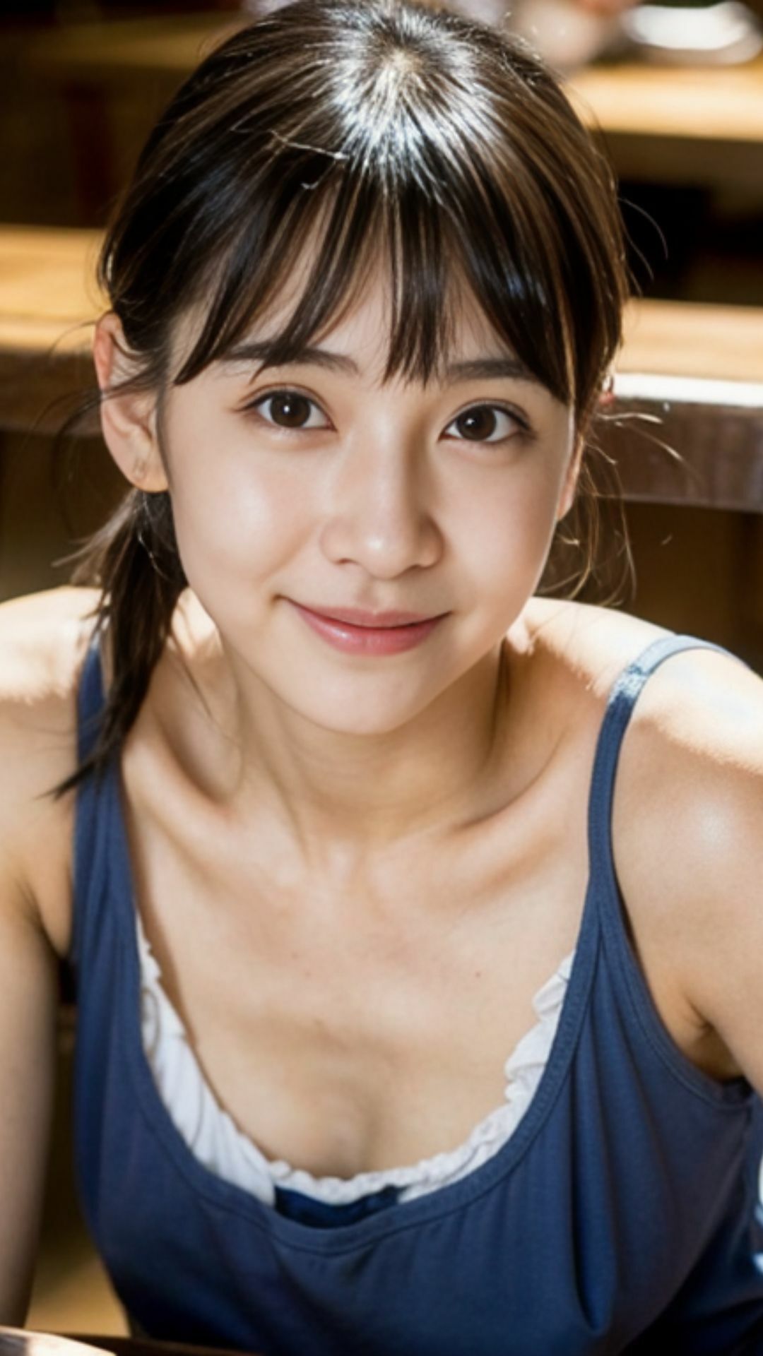 サンプル画像2:親の飲食店を手伝っていそうないいこがにじみでているかわいいかわいい看板娘(Cherry Boy) [d_593260]