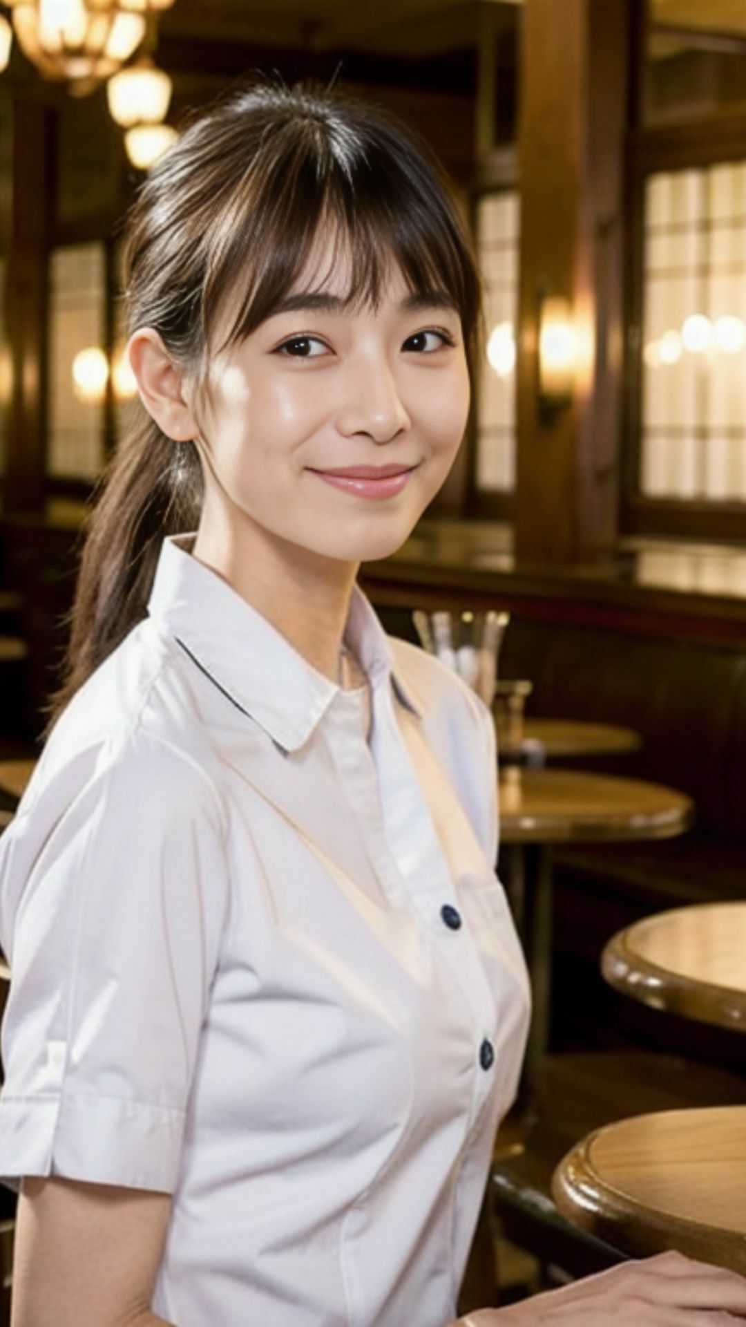 サンプル画像3:親の飲食店を手伝っていそうないいこがにじみでているかわいいかわいい看板娘(Cherry Boy) [d_593260]