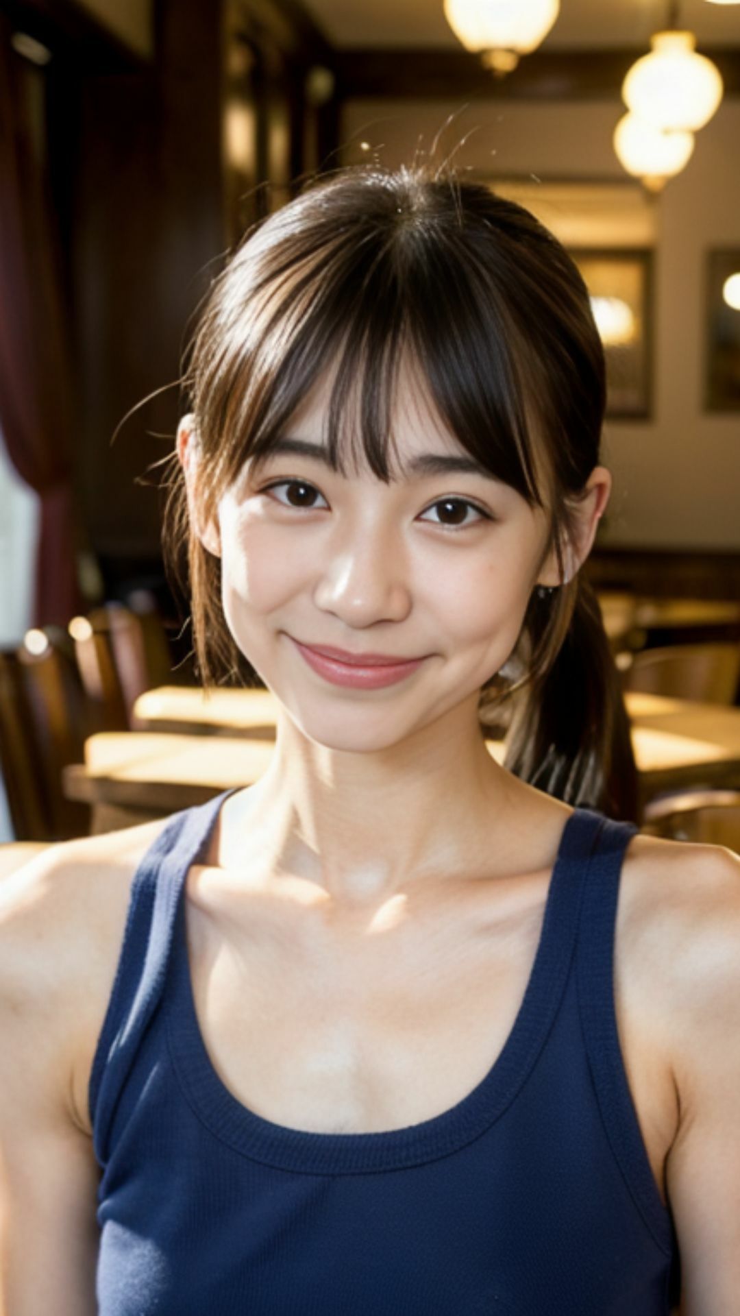 サンプル画像5:親の飲食店を手伝っていそうないいこがにじみでているかわいいかわいい看板娘(Cherry Boy) [d_593260]