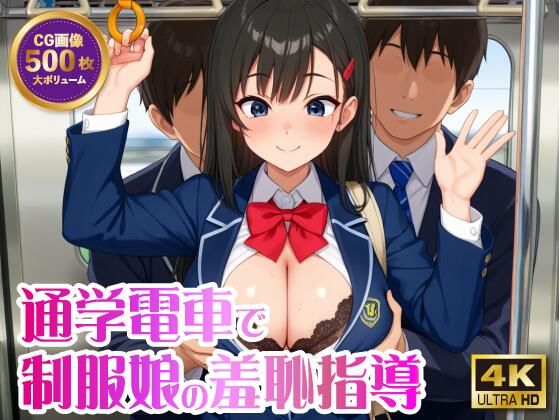 【4K 500枚】通学電車で制服娘の羞恥指導【イシスの囁き】