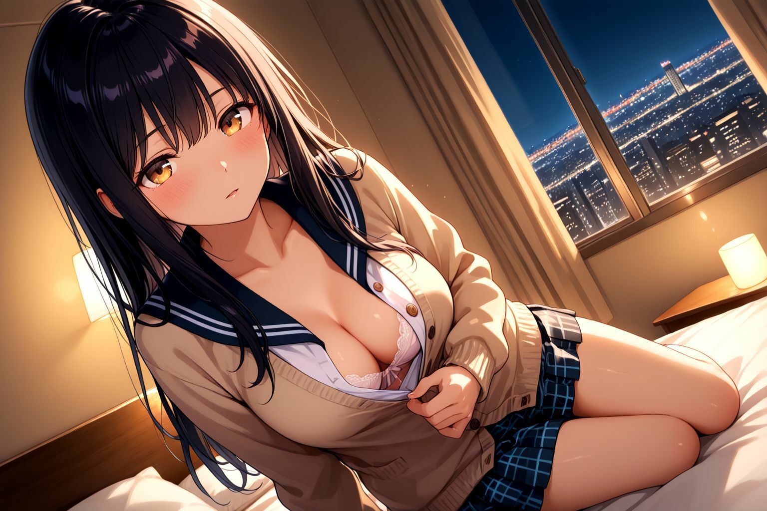 黒髪ロングな美少女のえっちなパパ活記録 画像5