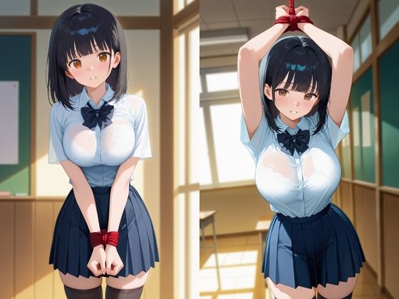 サンプル画像3:【緊縛性指導】可憐でまじめな清楚JK【冤罪被害】で性奴●調教(ふじや) [d_593373]