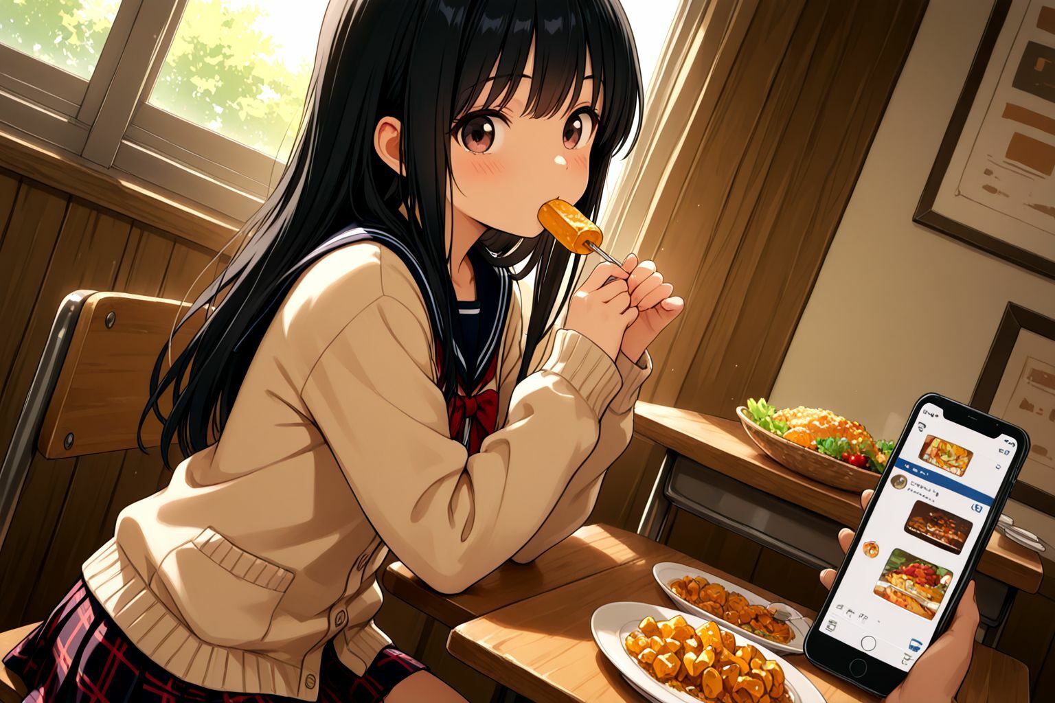 サンプル画像2:黒髪ロングなちっぱい美少女のえっちなパパ活記録(しこしこ) [d_593378]