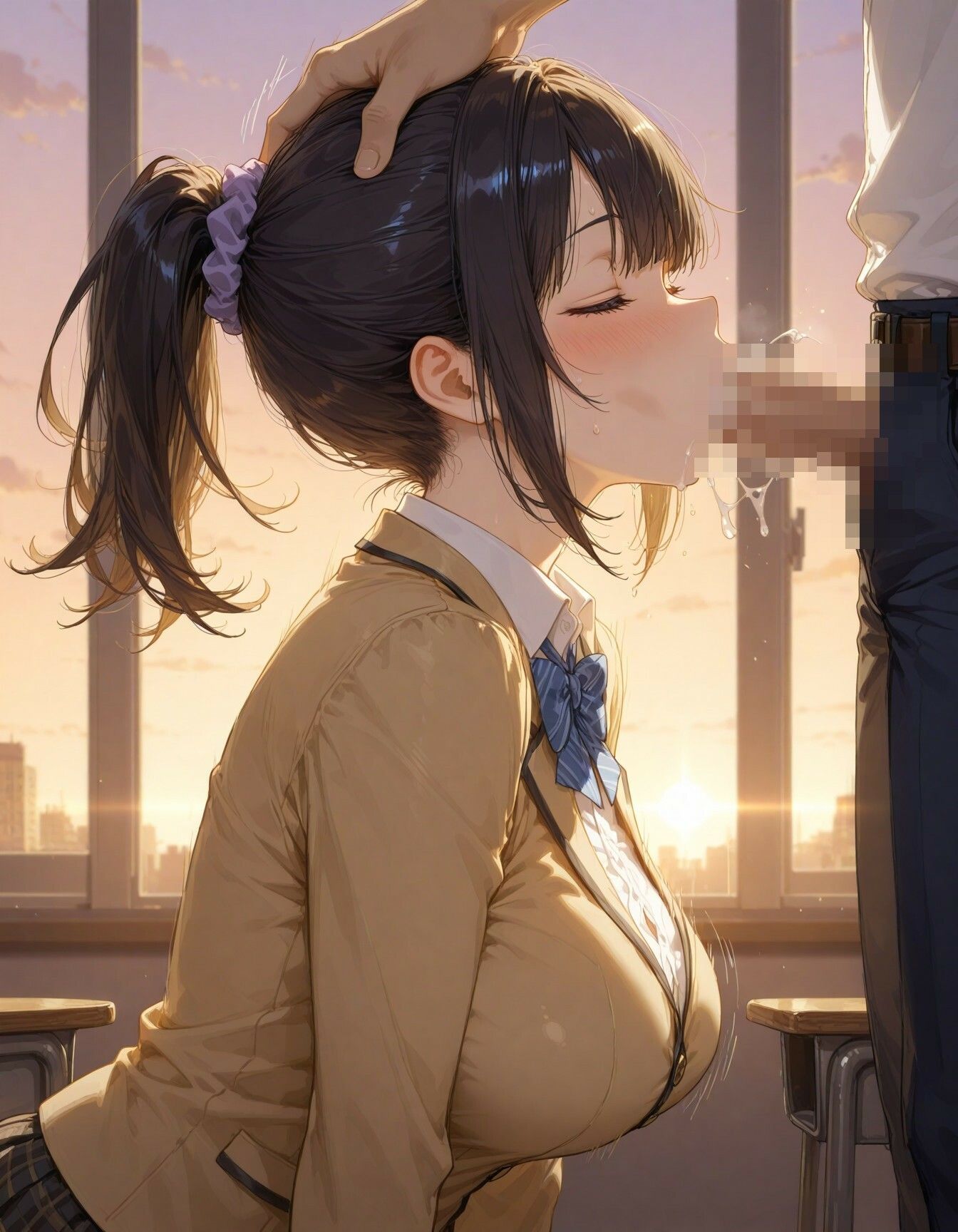 ポニテお姉さんと淫らに交わるNon stop3本番 画像1
