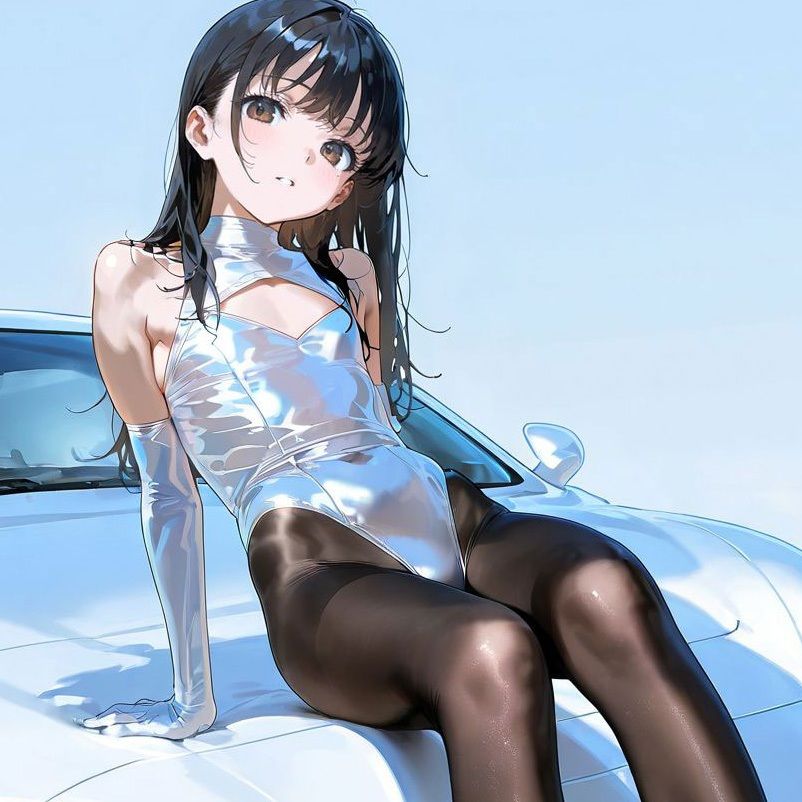 ツヤスベ衣装のレースクイーン|satin race queen【219枚+50秒moive】 画像1