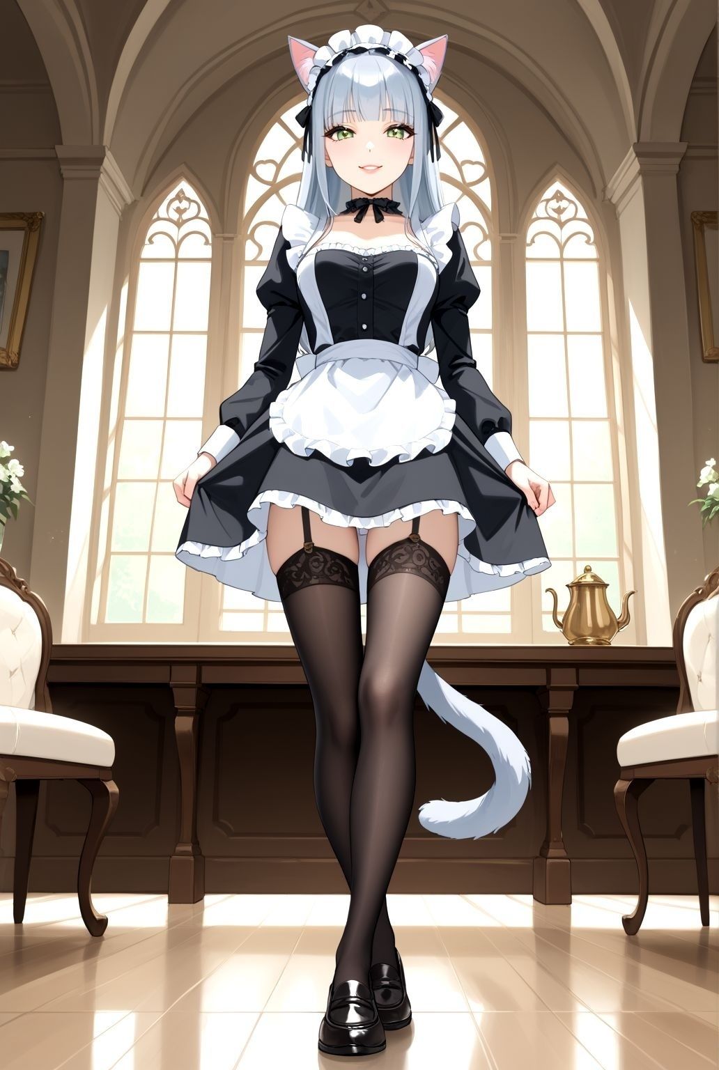 サンプル画像2:しっぽふりふり、猫耳メイドの静かな誘惑(けものクラブ) [d_593752]