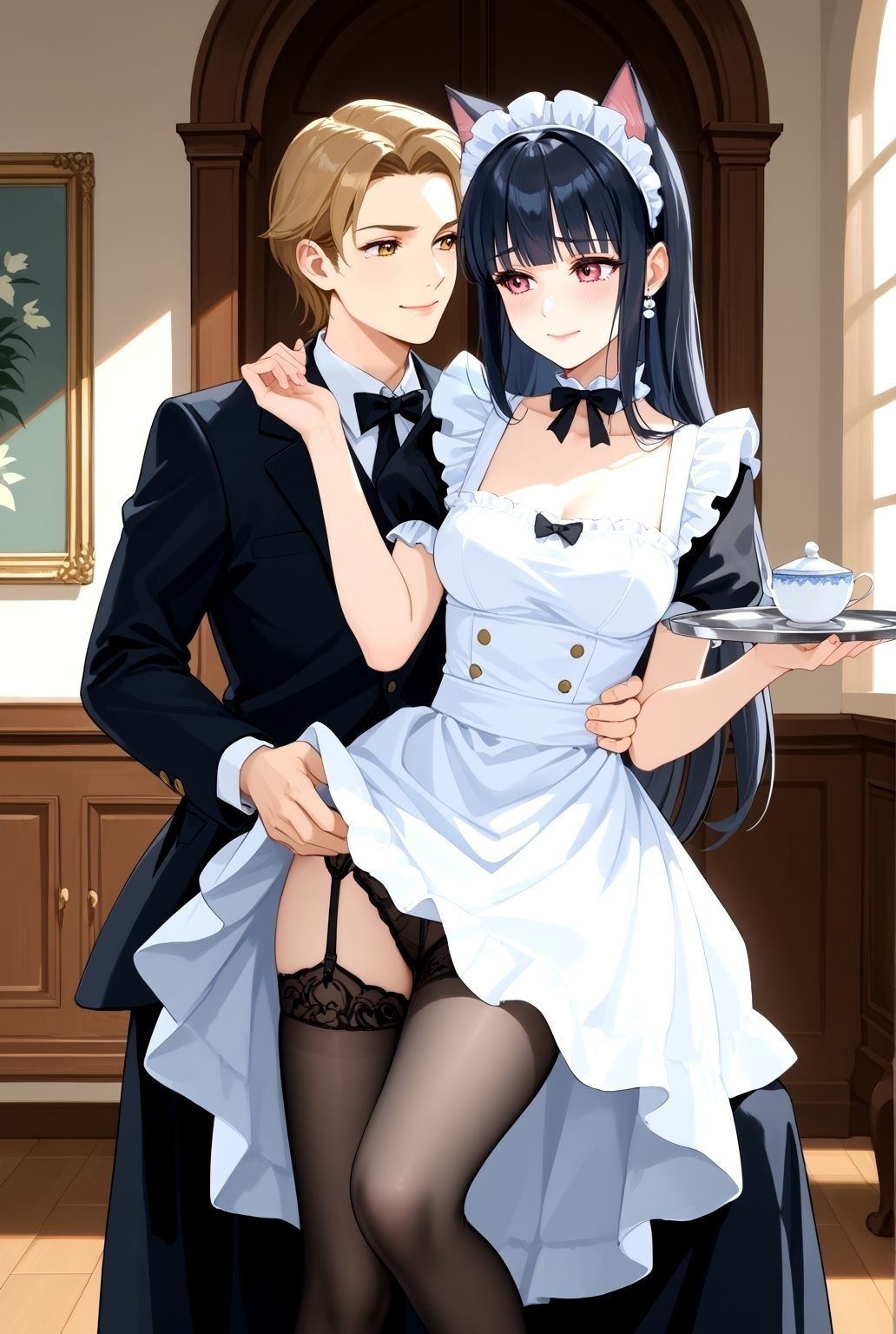 サンプル画像5:しっぽふりふり、猫耳メイドの静かな誘惑(けものクラブ) [d_593752]