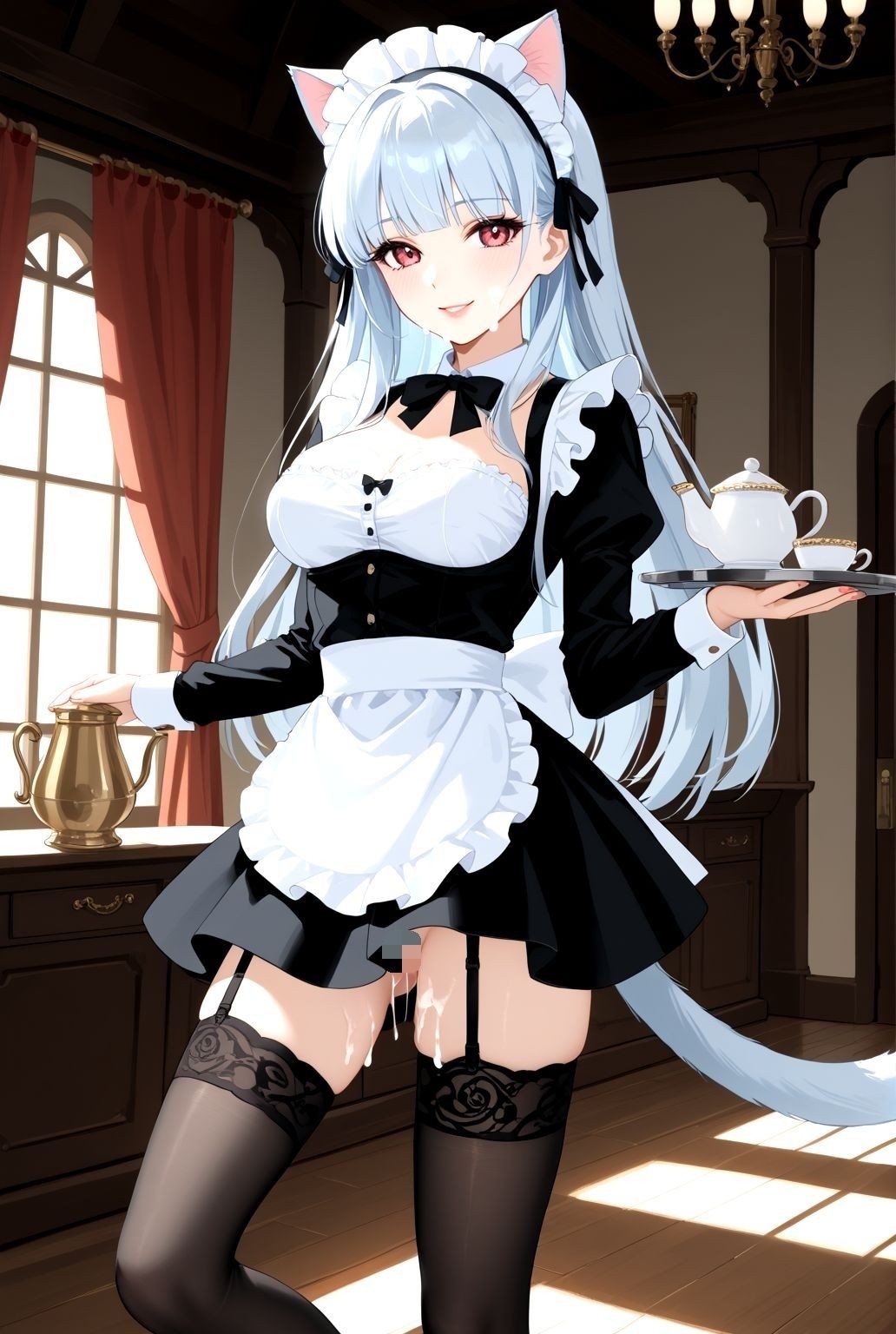 しっぽふりふり、猫耳メイドの静かな誘惑 画像9