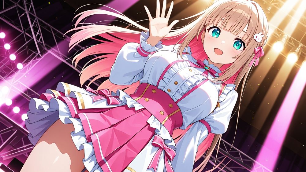 サンプル画像2:羞恥に震える清純爆乳アイドル！二人同時種付け飼育レッスン【4K】(御一堂) [d_593912]