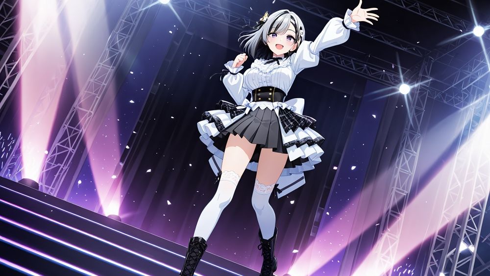 サンプル画像3:羞恥に震える清純爆乳アイドル！二人同時種付け飼育レッスン【4K】(御一堂) [d_593912]