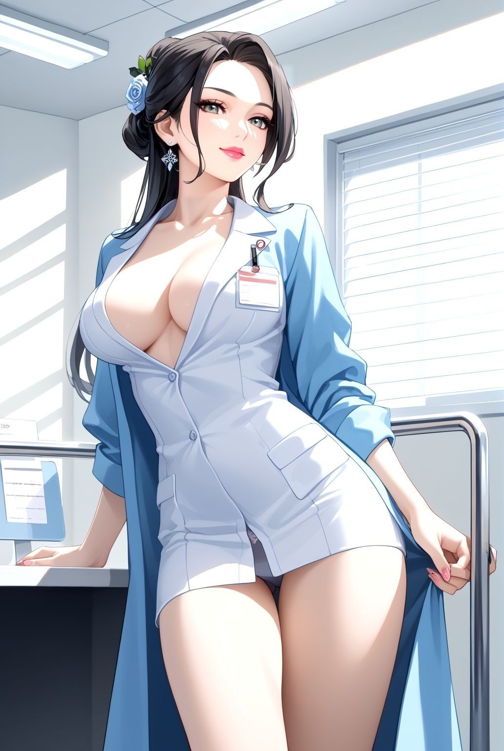 ハーフアップ女医/巨乳熟女のしずかな誘惑 画像2