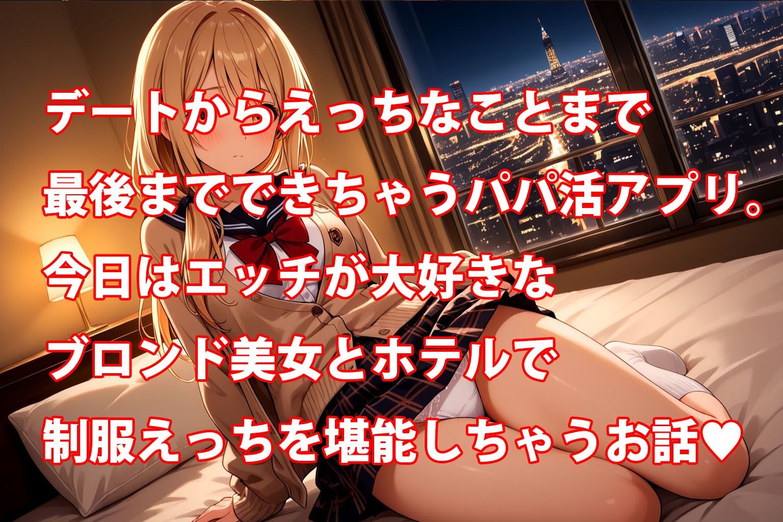 ブロンド学生美少女のえっちなパパ活記録 画像1