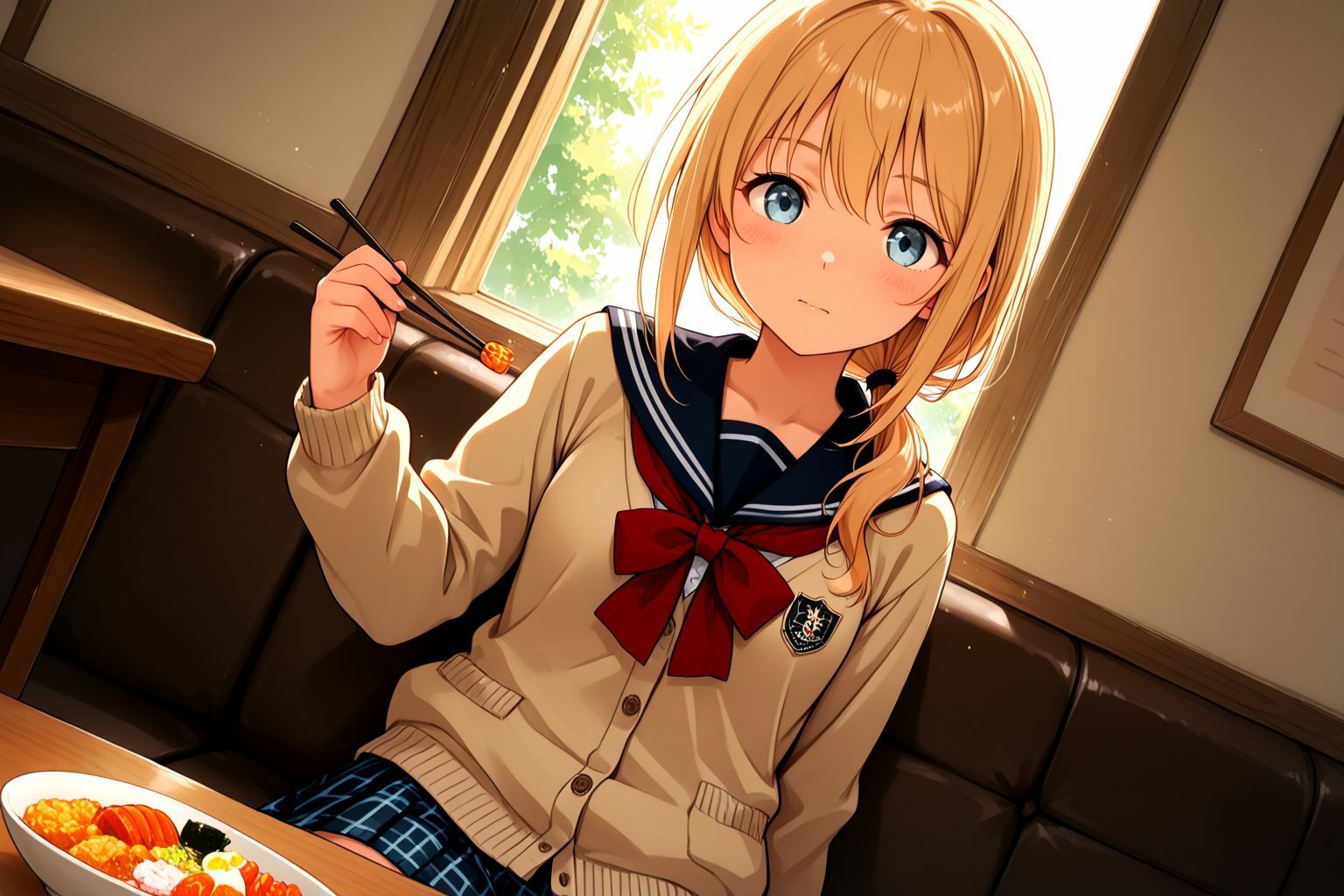 サンプル画像3:ブロンドちっぱい学生美少女のえっちなパパ活記録(しこしこ) [d_594012]