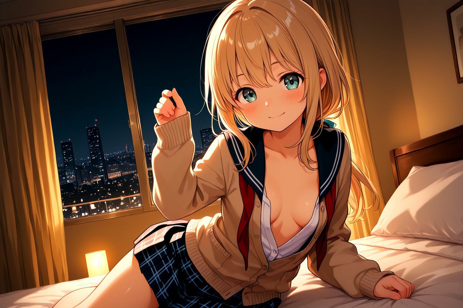 サンプル画像4:ブロンドちっぱい学生美少女のえっちなパパ活記録(しこしこ) [d_594012]