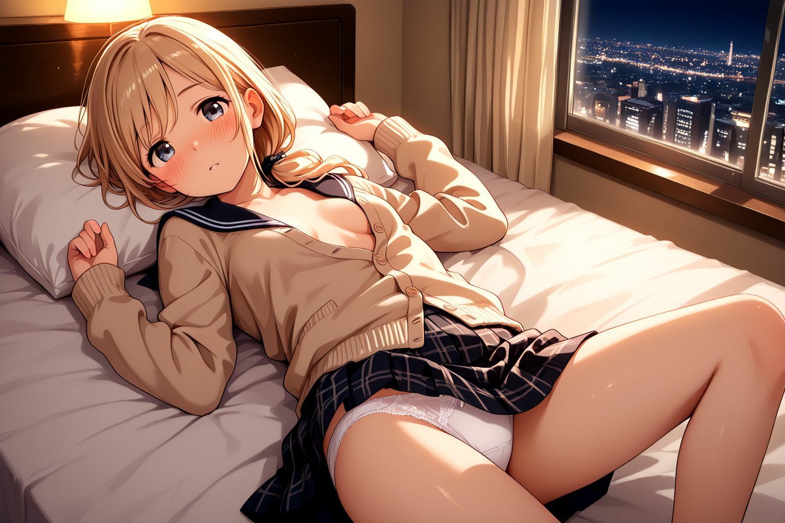 サンプル画像5:ブロンドちっぱい学生美少女のえっちなパパ活記録(しこしこ) [d_594012]