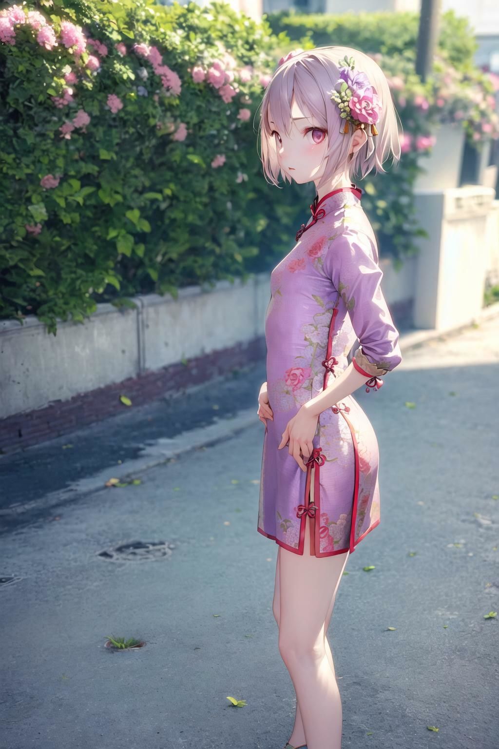 サンプル画像2:チャイナ服フェチ  ナマ足と貧乳編(フェチ工房) [d_594036]