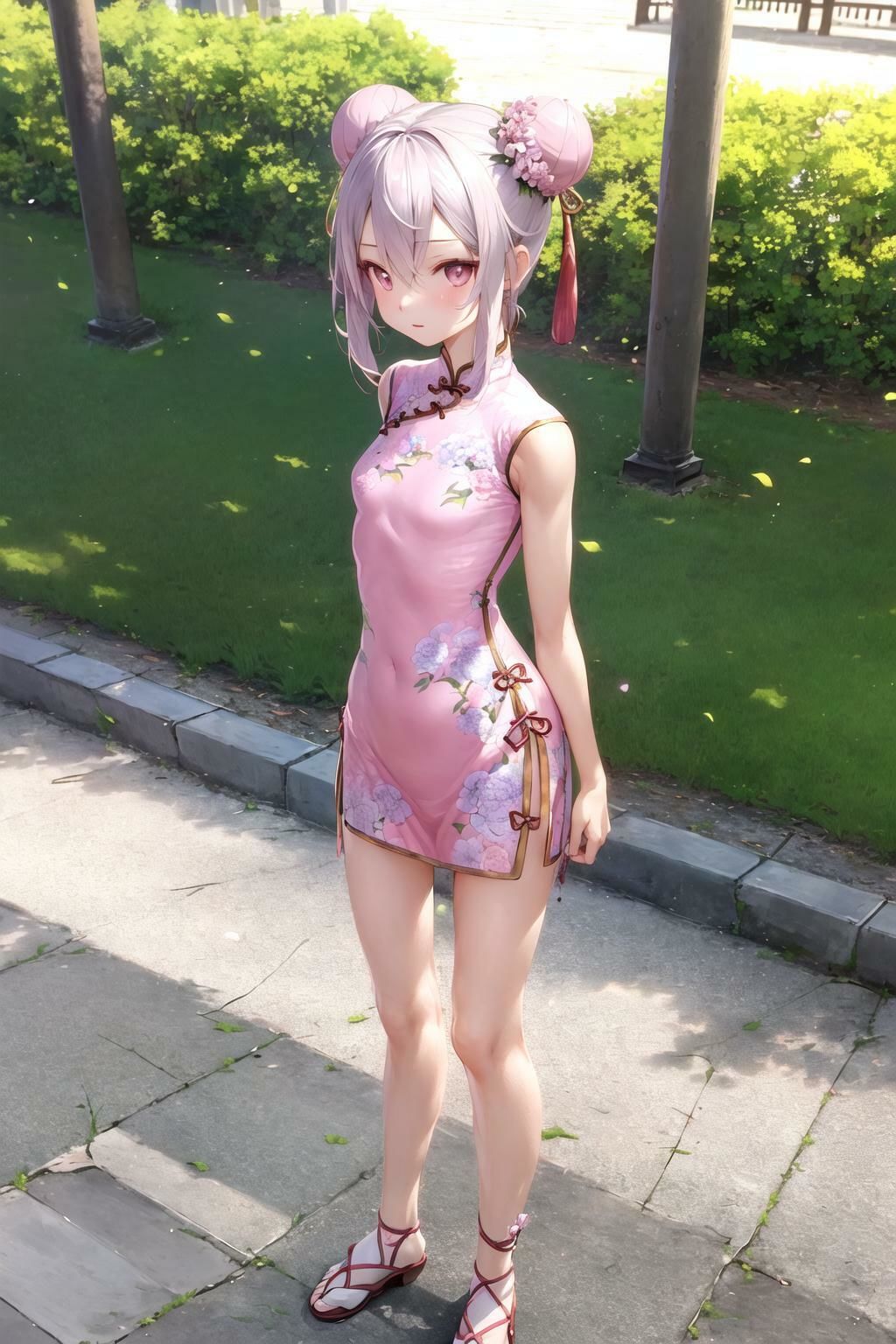 チャイナ服フェチ ナマ足と貧乳編 画像3