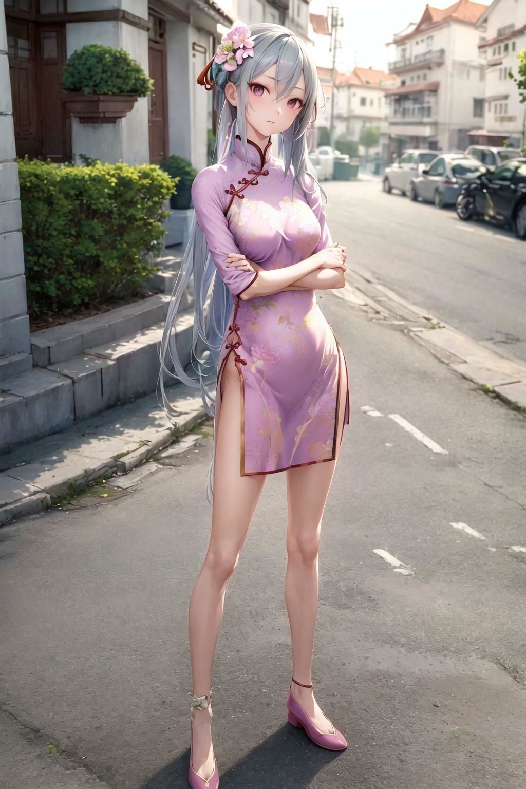 サンプル画像4:チャイナ服フェチ  ナマ足と貧乳編(フェチ工房) [d_594036]