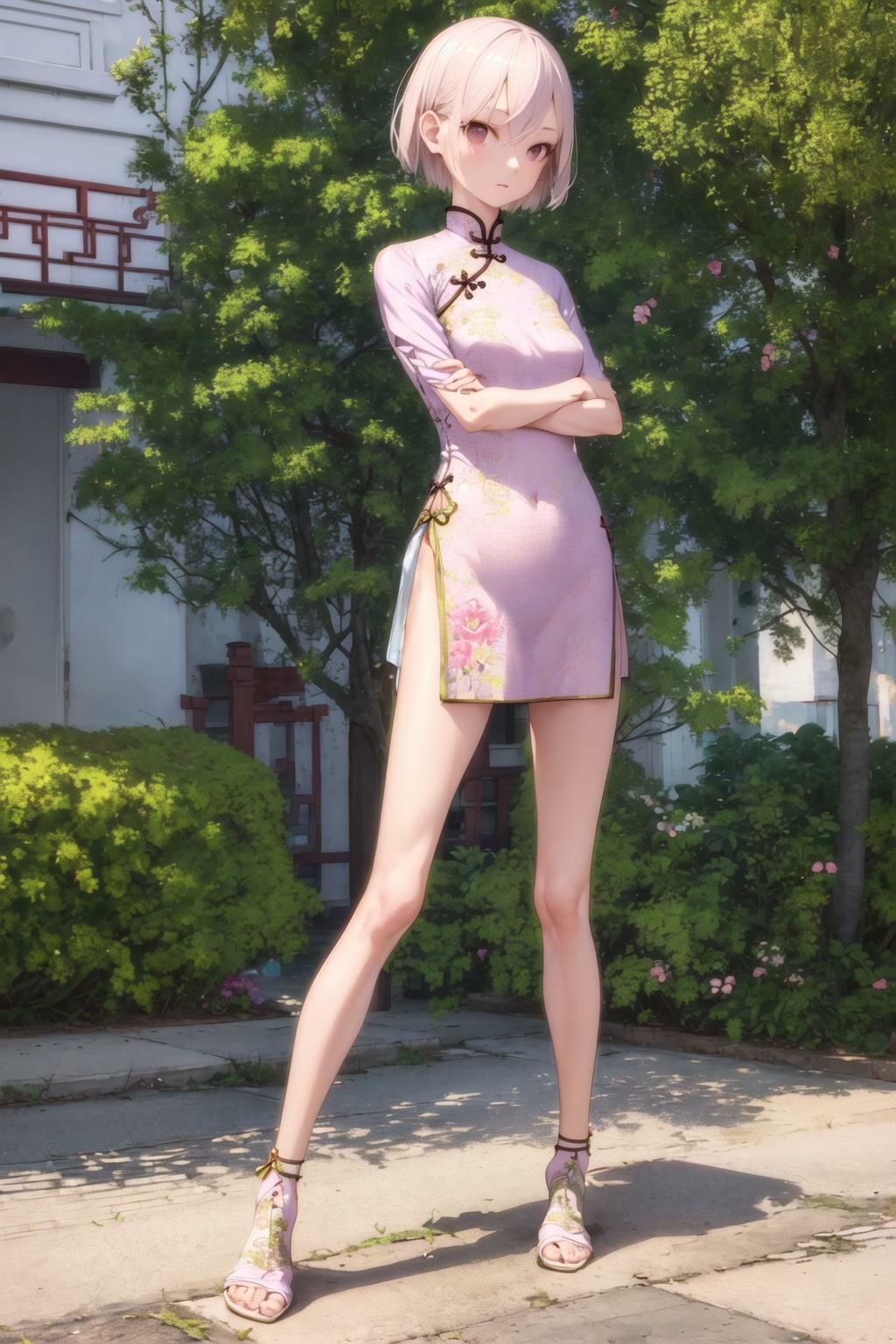 サンプル画像5:チャイナ服フェチ  ナマ足と貧乳編(フェチ工房) [d_594036]