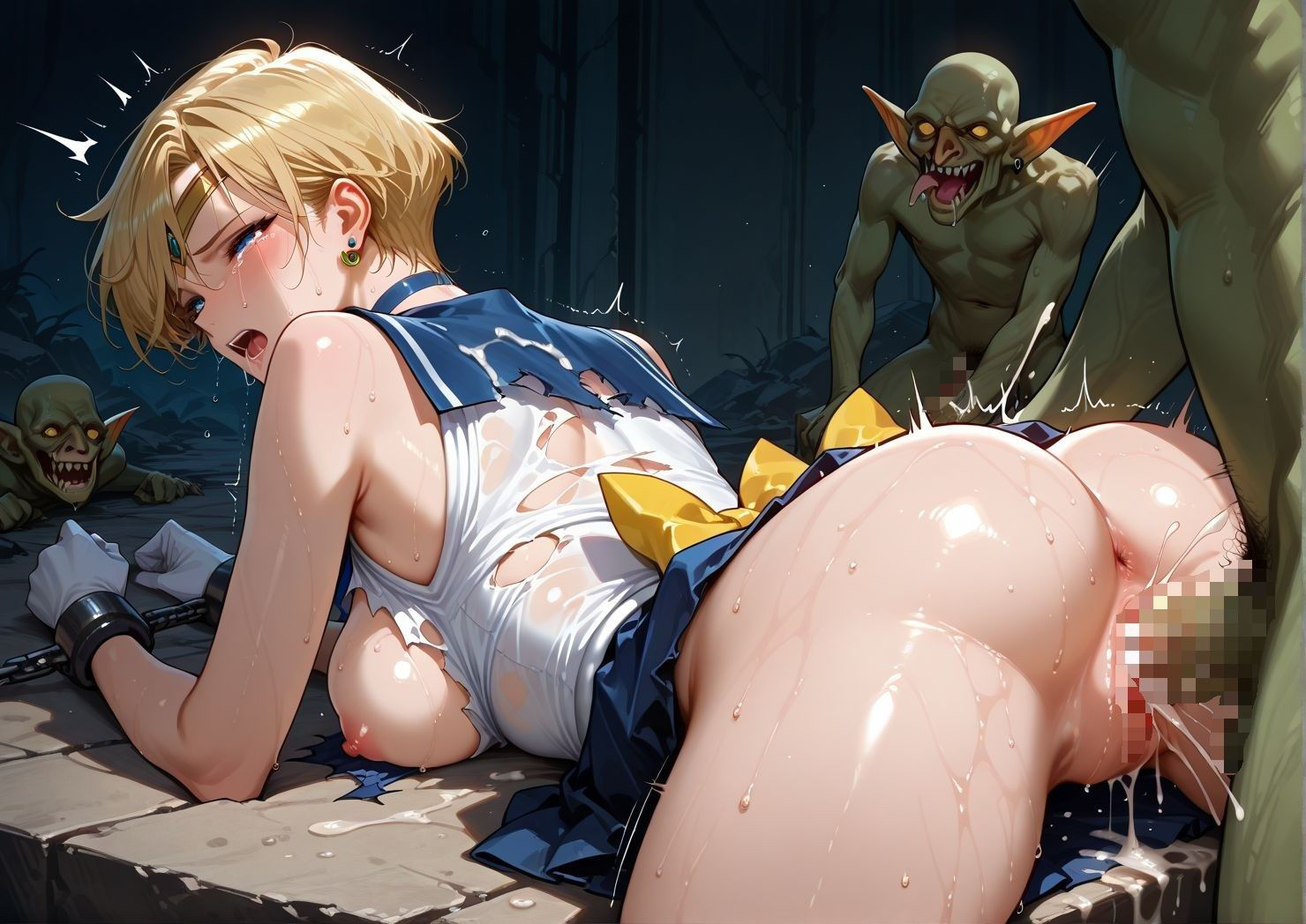 サンプル画像2:もう逃げられない！欲望ゴブリンたちの強●種付け交尾にヒロイン悶絶(ごぶ太の仲良しチャンネル) [d_594052]