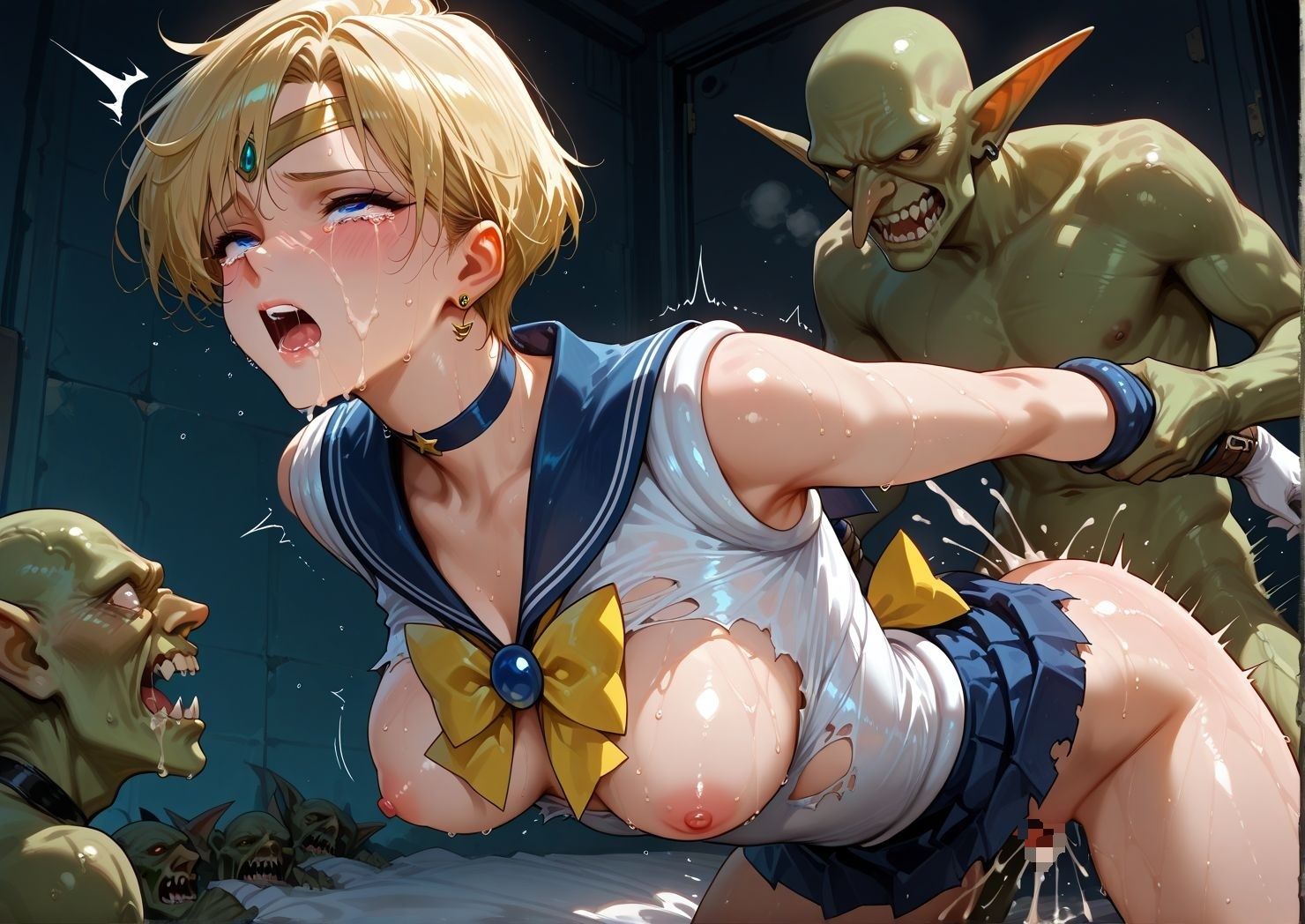 サンプル画像6:もう逃げられない！欲望ゴブリンたちの強●種付け交尾にヒロイン悶絶(ごぶ太の仲良しチャンネル) [d_594052]