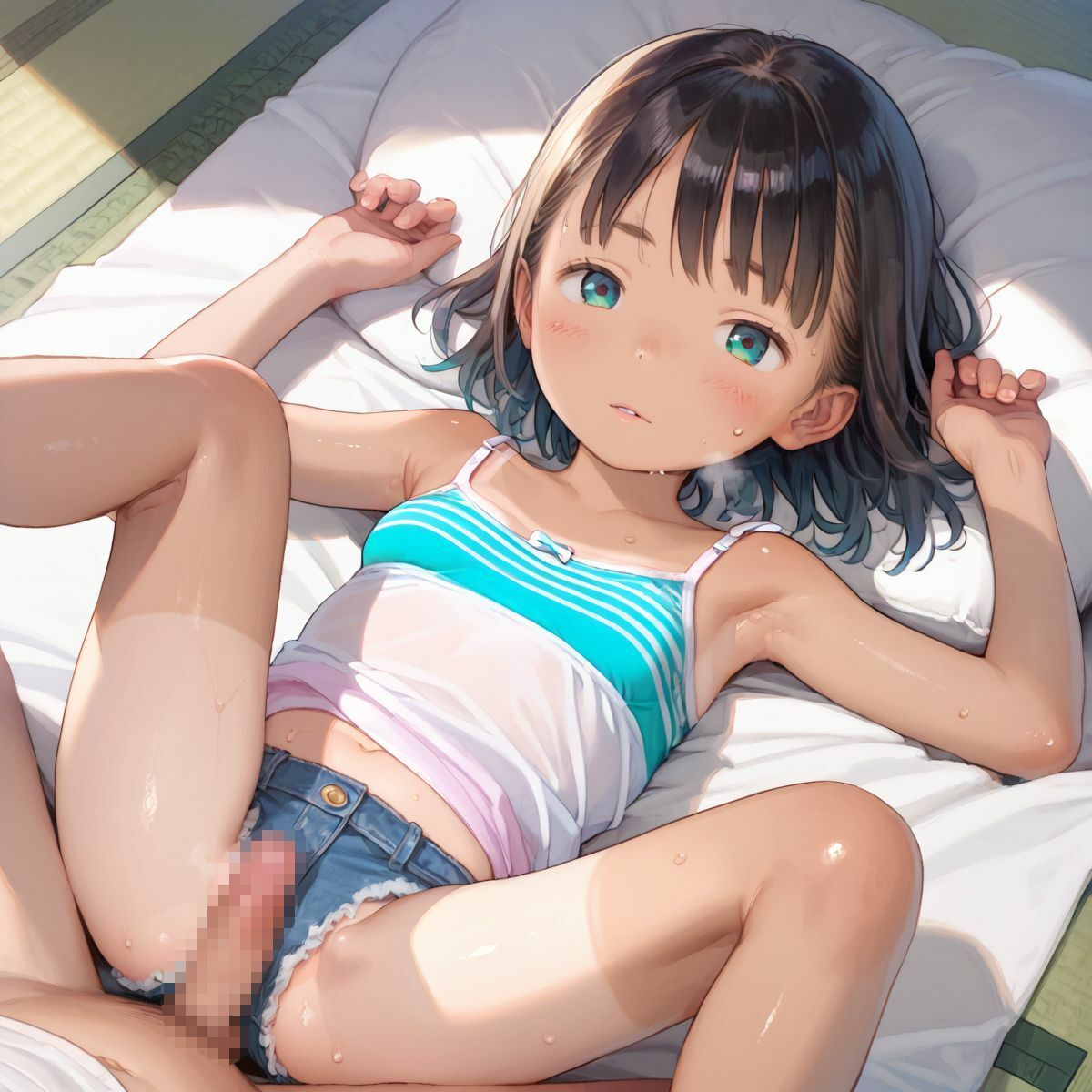 サンプル画像2:ちっぱい少女の日常〜田舎育ちのちっぱい日焼け娘と夏休みデート〜06(ぷにあな) [d_594061]