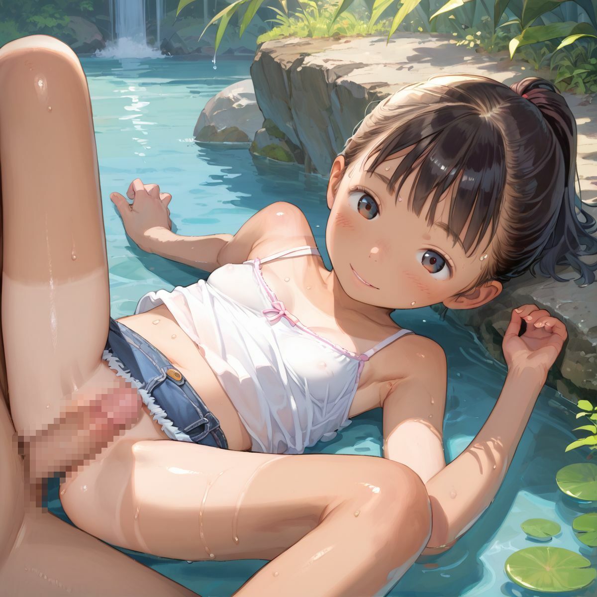 ちっぱい少女の日常〜田舎育ちのちっぱい日焼け娘と夏休みデート〜067