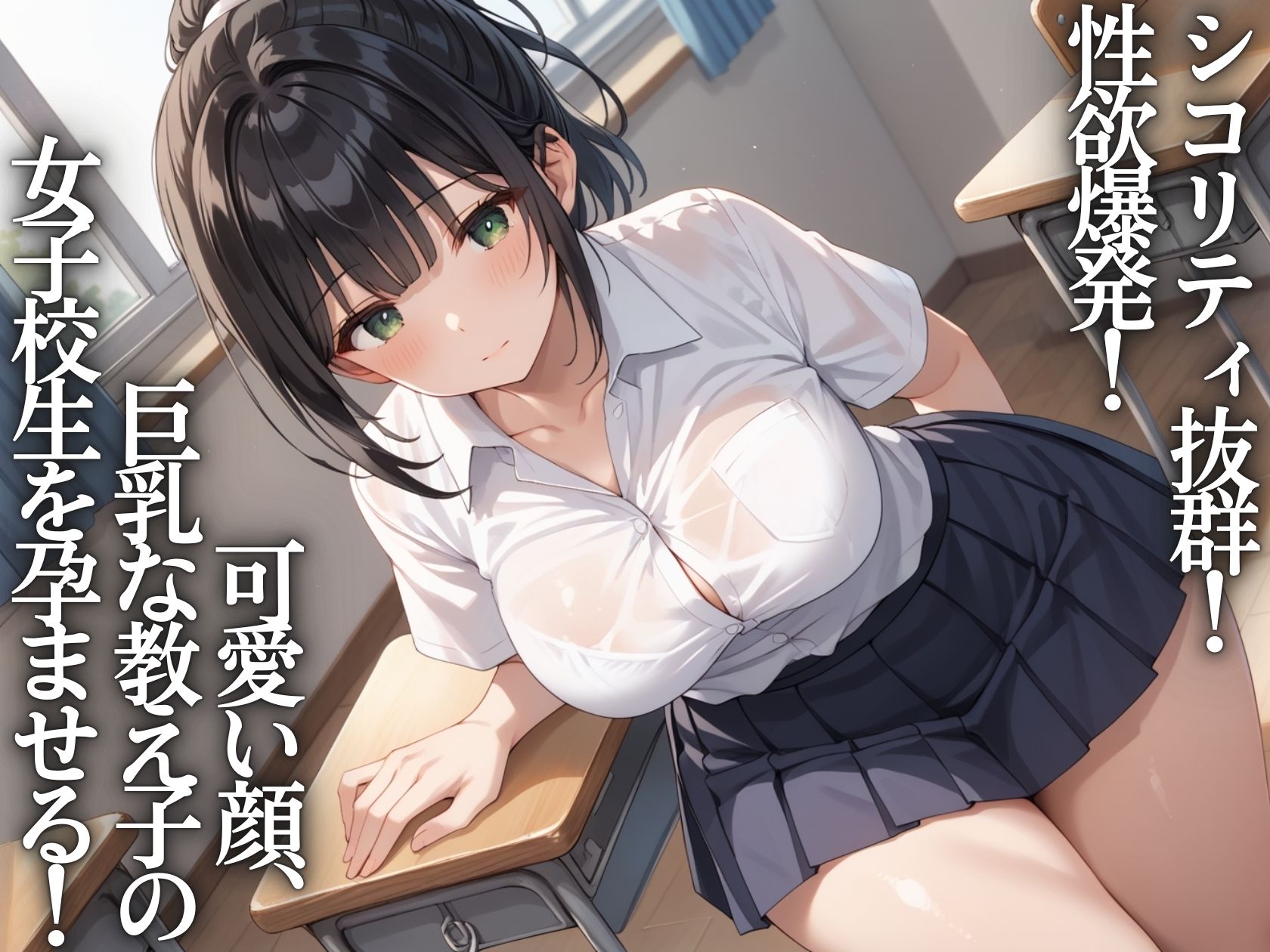サンプル画像1:陵●学園〜洗脳性教育で教え子の巨乳JKを種付けプレスし放題(そいやっさ) [d_594100]
