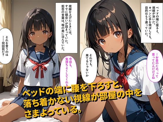 サンプル画像2:【493枚】お金のためって思ってたのにホテルのベットで何度もいかされてからは会うたびに自分から脚を開くように【褐色ロリ美少女とおじさんの円光ワンナイトセックス】【処女】【初体験】(イケナイコレクション) [d_594129]