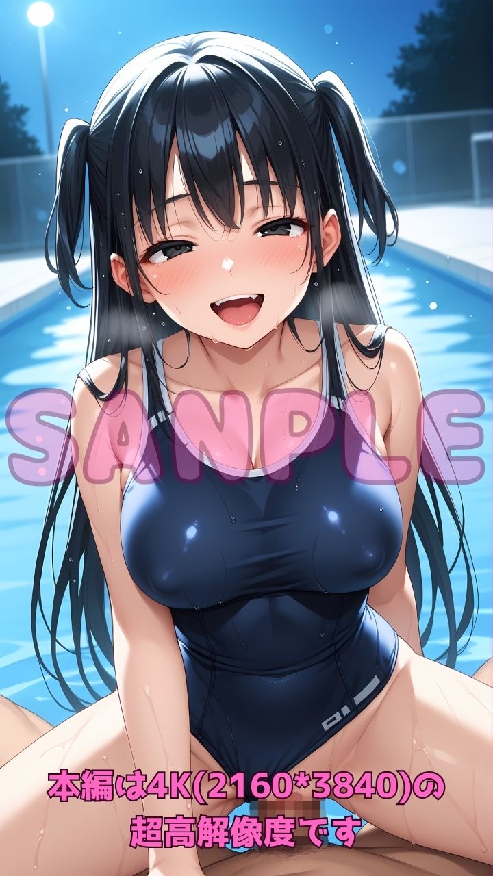 サンプル画像4:深夜のスク水部〜プールで禁断レッスン〜(Cherry Palette) [d_594183]