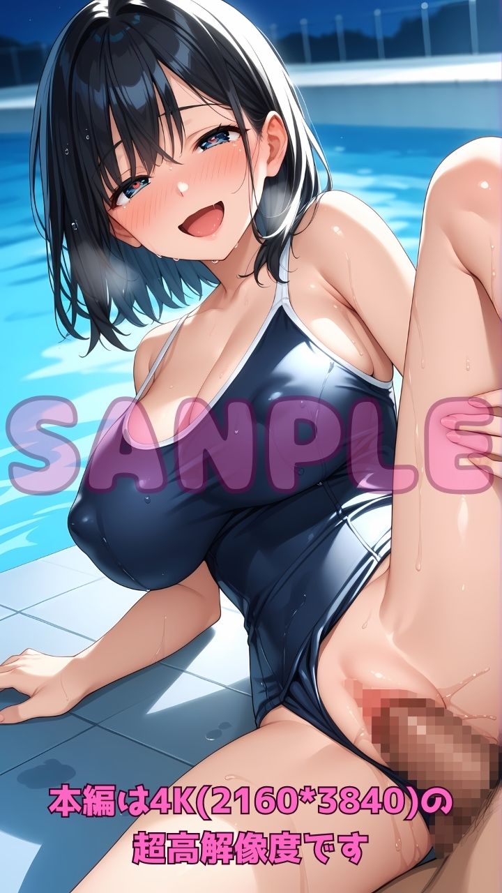 サンプル画像5:深夜のスク水部〜プールで禁断レッスン〜(Cherry Palette) [d_594183]