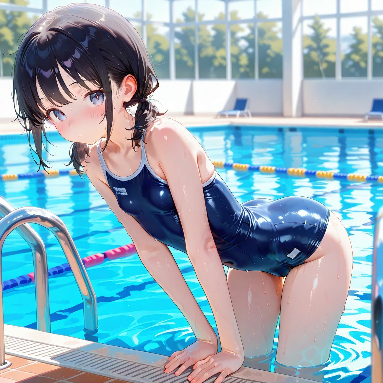 スク水少女と淫行! 画像1