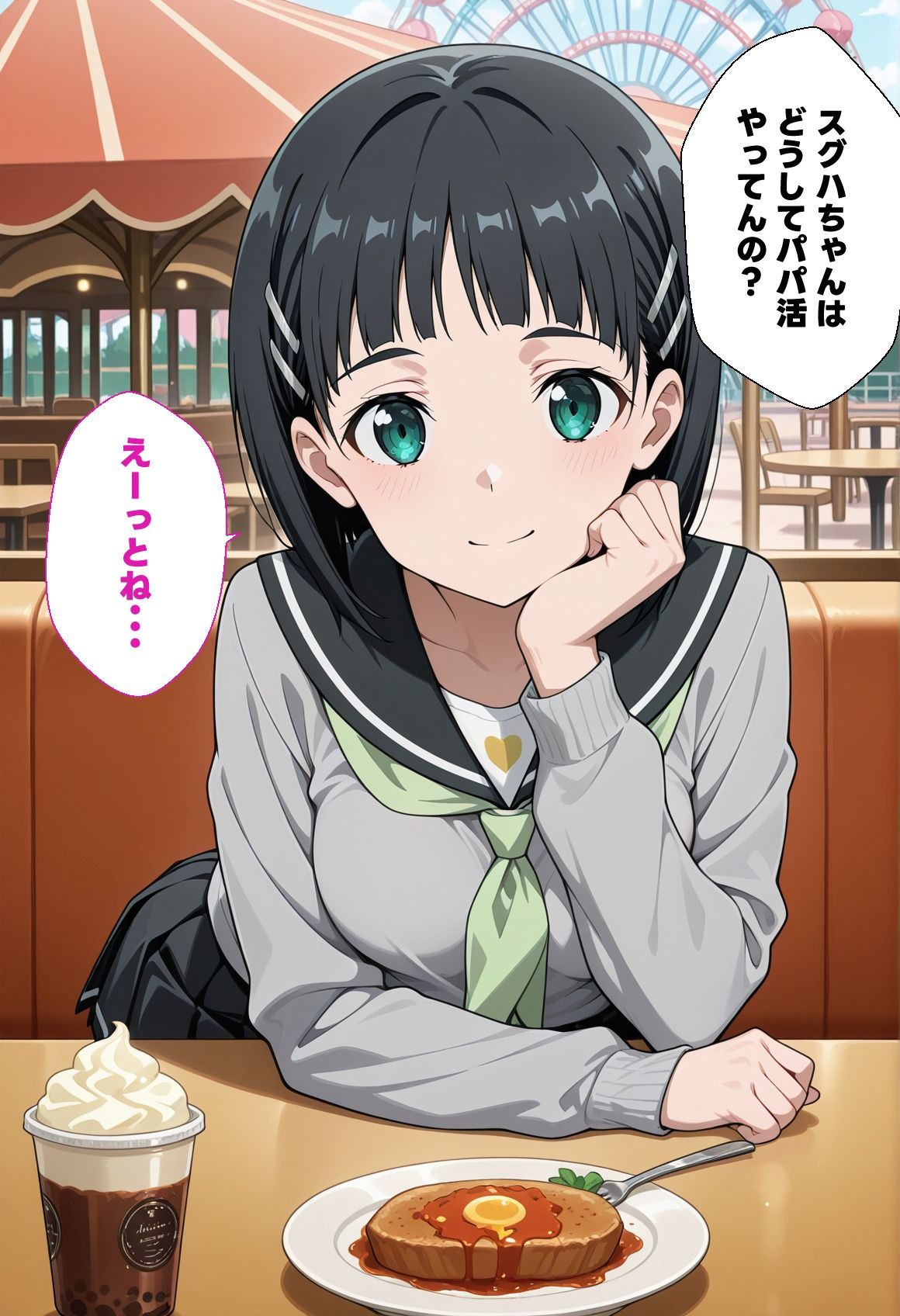 サンプル画像3:ゲームに課金するためにパパ活するスグハ(ぽんぽんたぬきち) [d_594239]