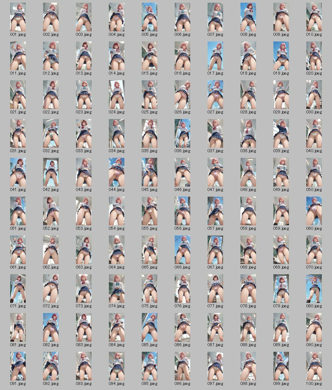 サンプル画像6:【アップスカートおしっこ図鑑イラスト】清楚系美少女の秘密コレクション(美伝プロジェクト) [d_594286]