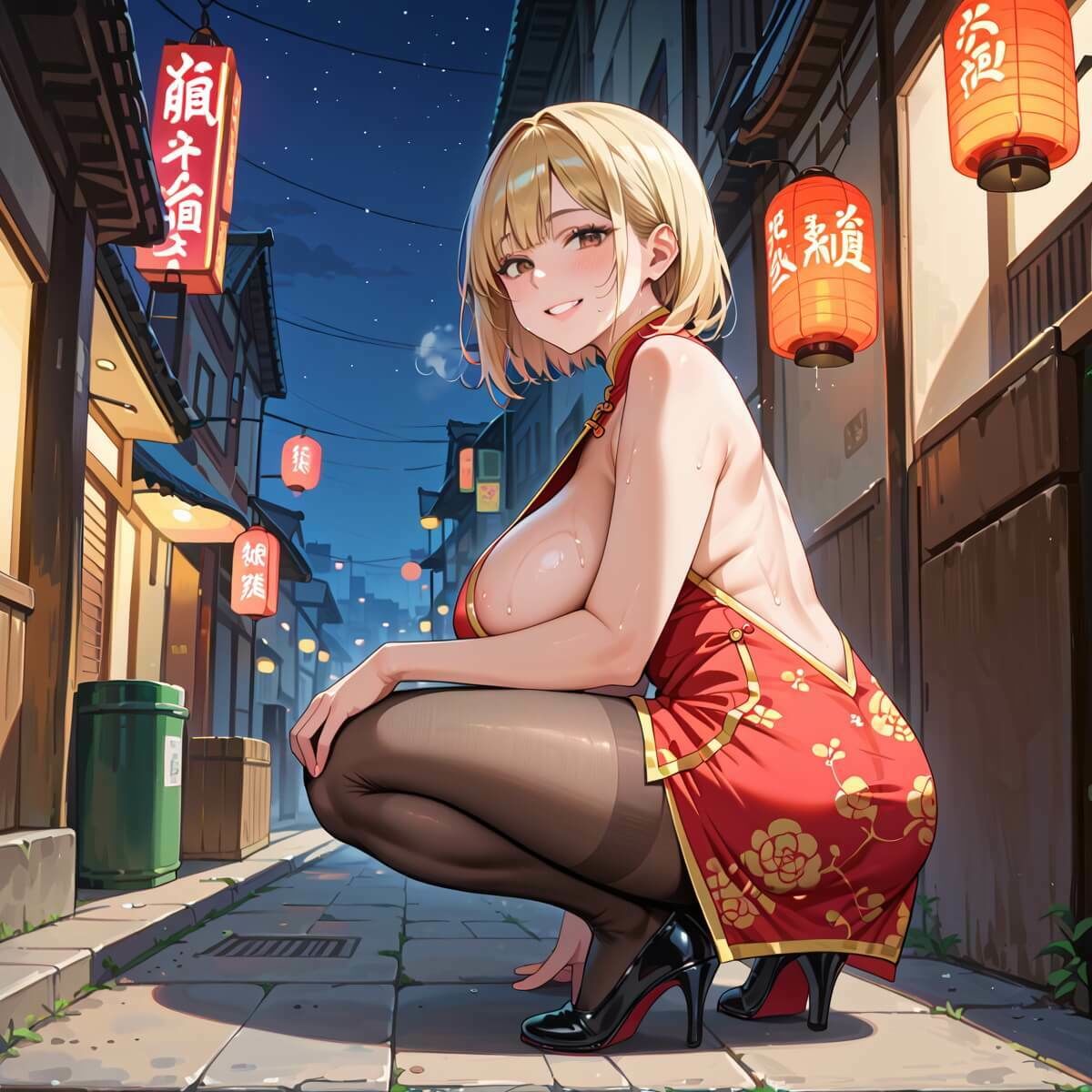 サンプル画像1:オニーサン！いいことしない？中華娘の夜の誘惑！7じっくり140枚(ウェッティ) [d_594327]