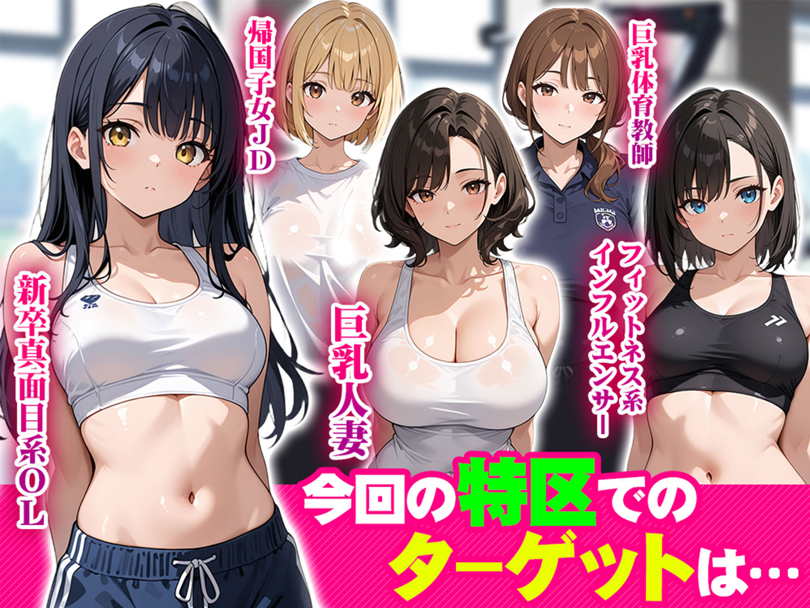 サンプル画像1:『性策特区』 〜強●種付けに翻弄される女性たち〜 スポーツジム編(スタジオすいーつ) [d_594332]