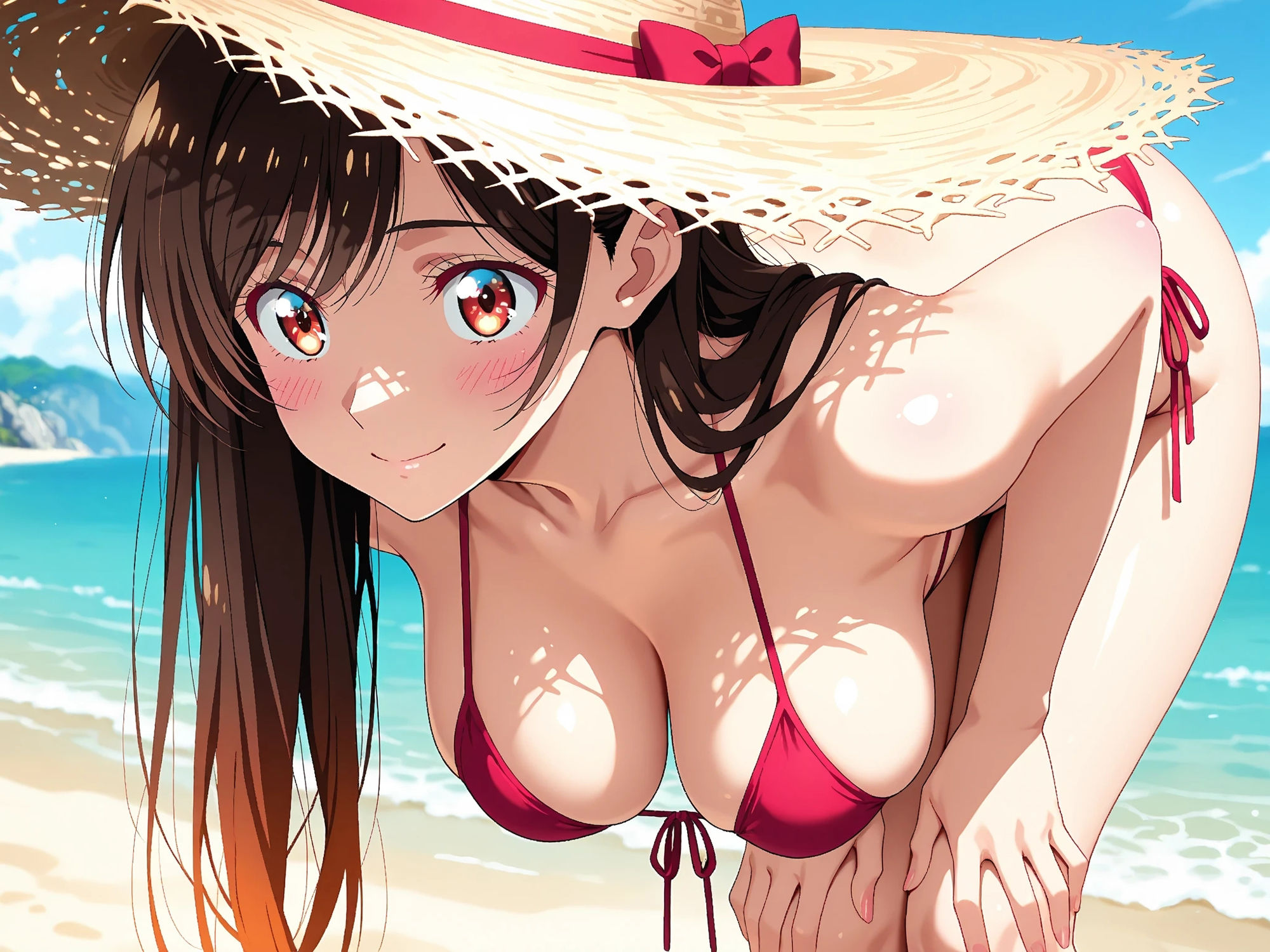 サンプル画像1:【プライベートビーチで独占契約】太客限定！レンタル彼女・水●千鶴をプライベートビーチで丸一日貸し切り契約！〜ビキニ姿で朝から晩まで言いなりHやり放題〜(画像生成マン) [d_594391]