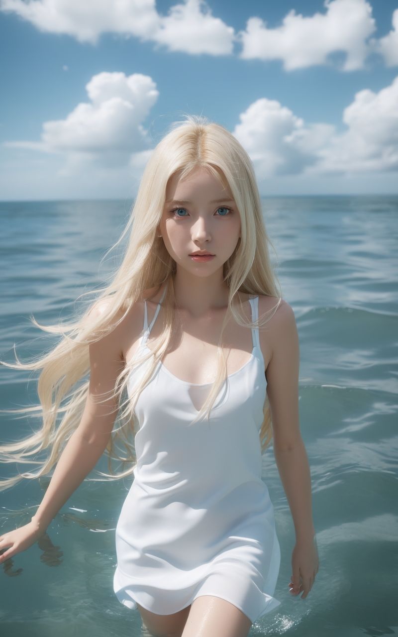 AI美女写真集┃金髪の外国人で下着美女 画像9