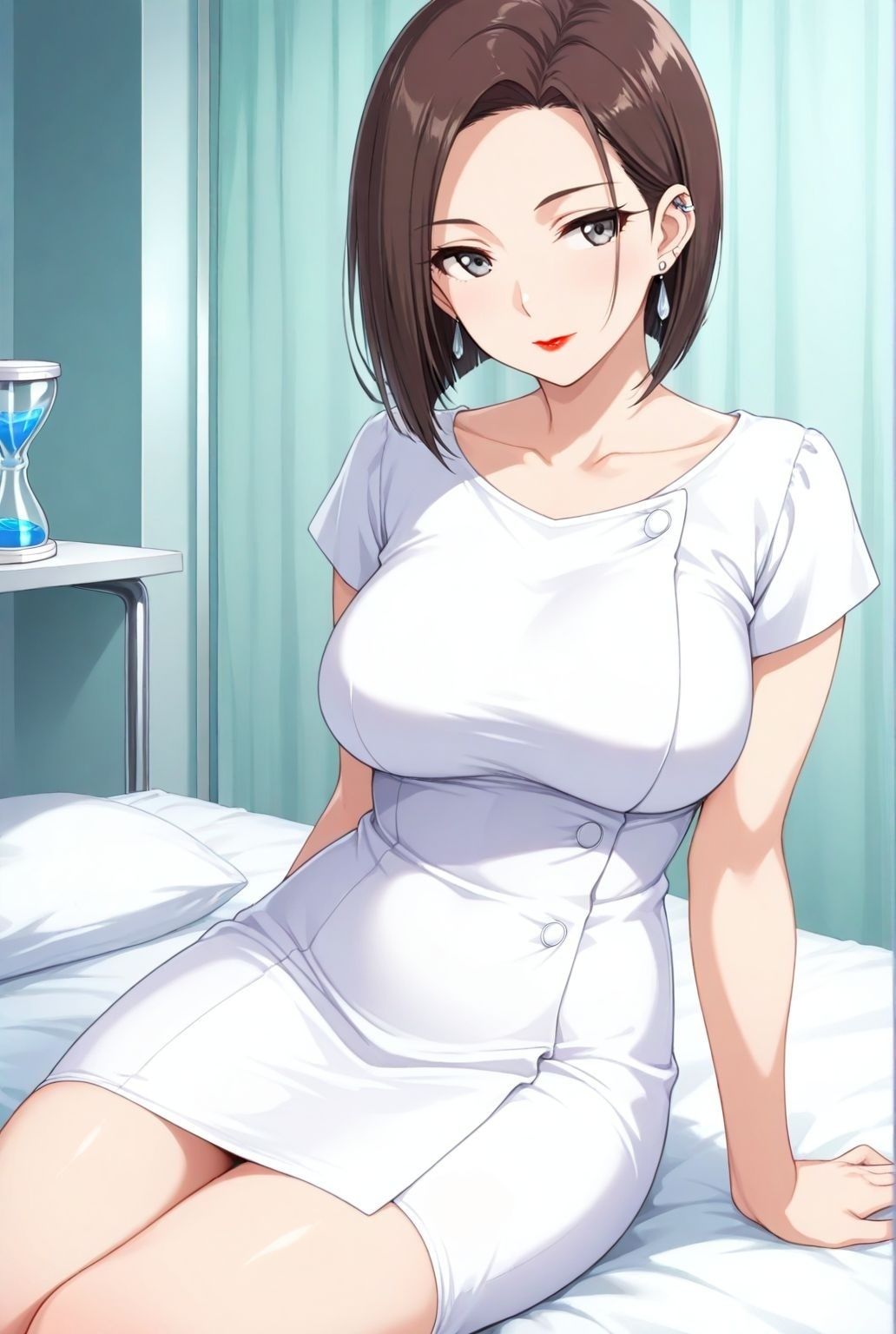 サンプル画像2:巨乳ショート女医の密室誘惑―淫らな熟女の診察(快楽熟女クラブ) [d_594789]