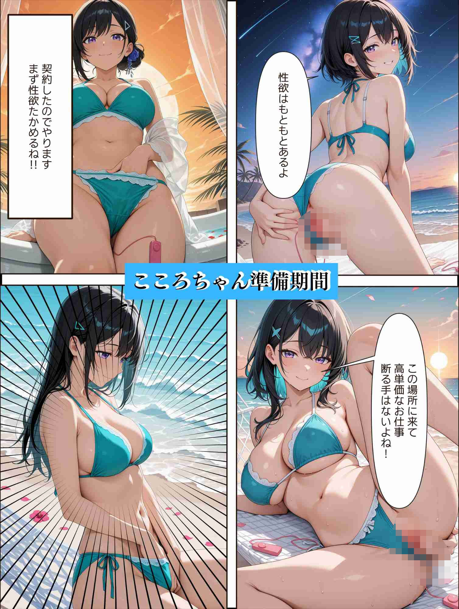 サンプル画像4:48時間受胎ツアー  南国ビラで三人まとめて孕ませ契約  もともと宣材写真撮影のはずなのに(満開の花園) [d_594790]