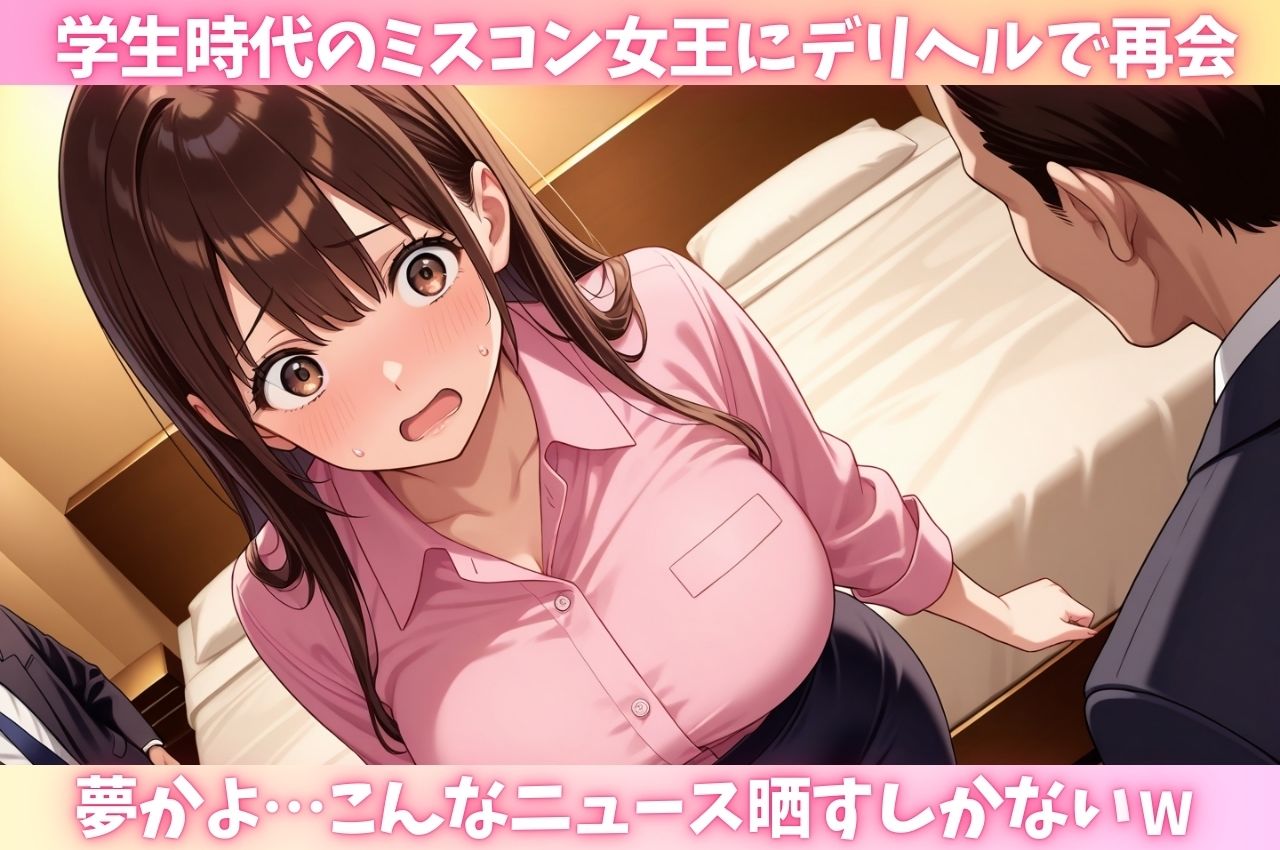 サンプル画像1:ミスコン美女だった同級生とデリヘルで再開！？ネットに晒してマワして中出し同窓会開催！(はむ女子高生) [d_594893]