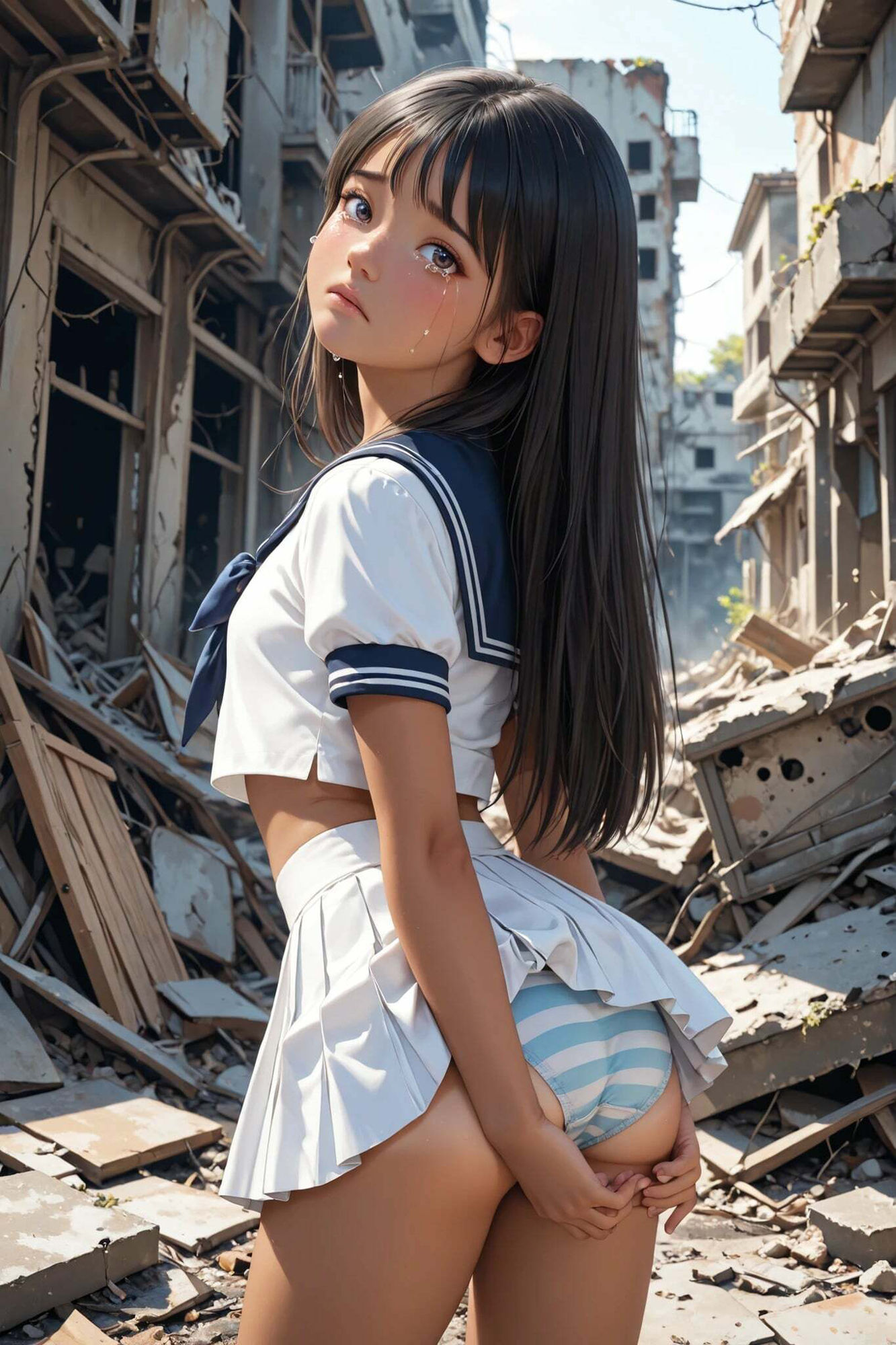 サンプル画像1:日焼け少女と廃墟で（お試し版）(非実在少女製作所) [d_594918]