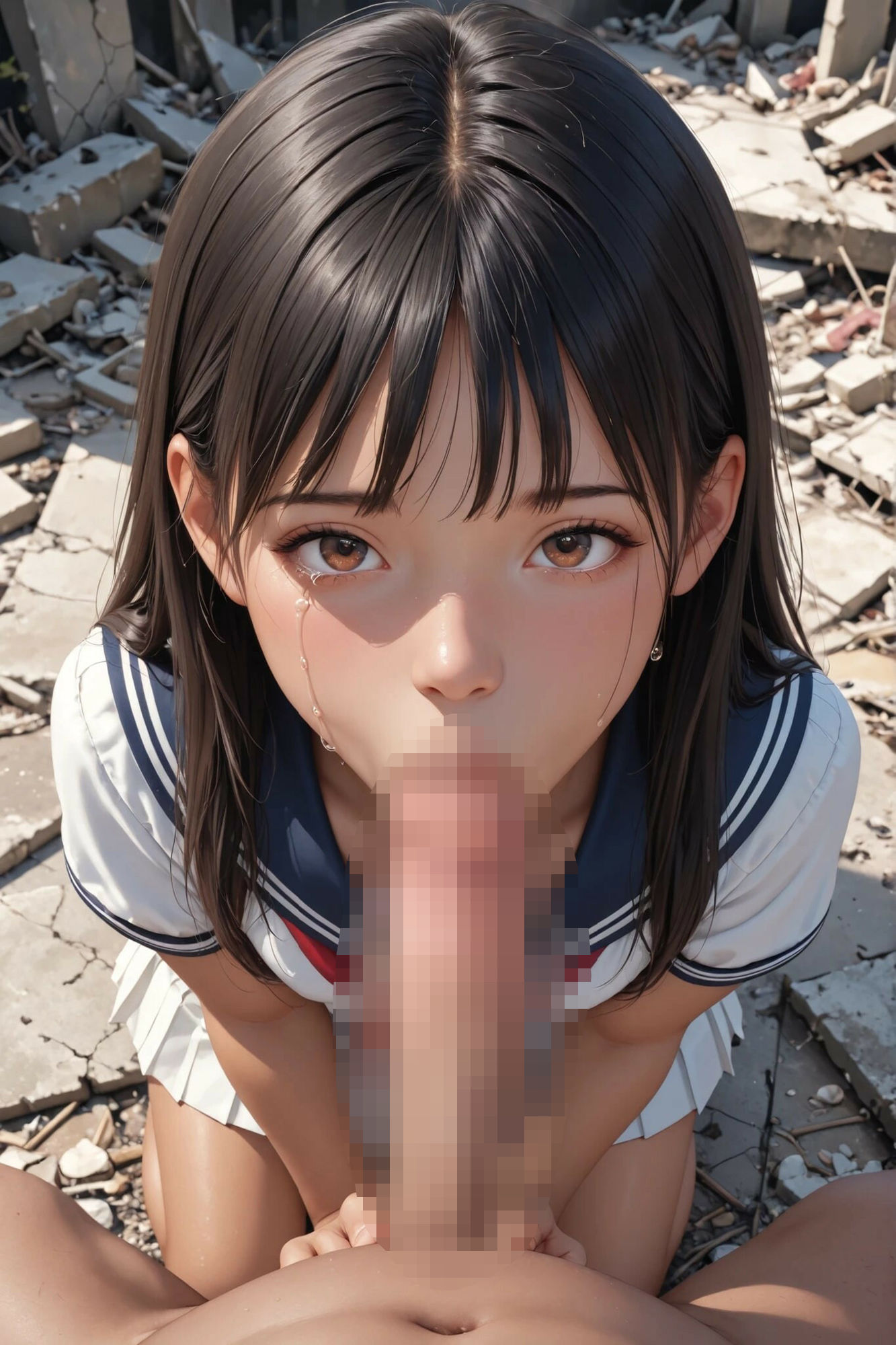 サンプル画像2:日焼け少女と廃墟で（お試し版）(非実在少女製作所) [d_594918]